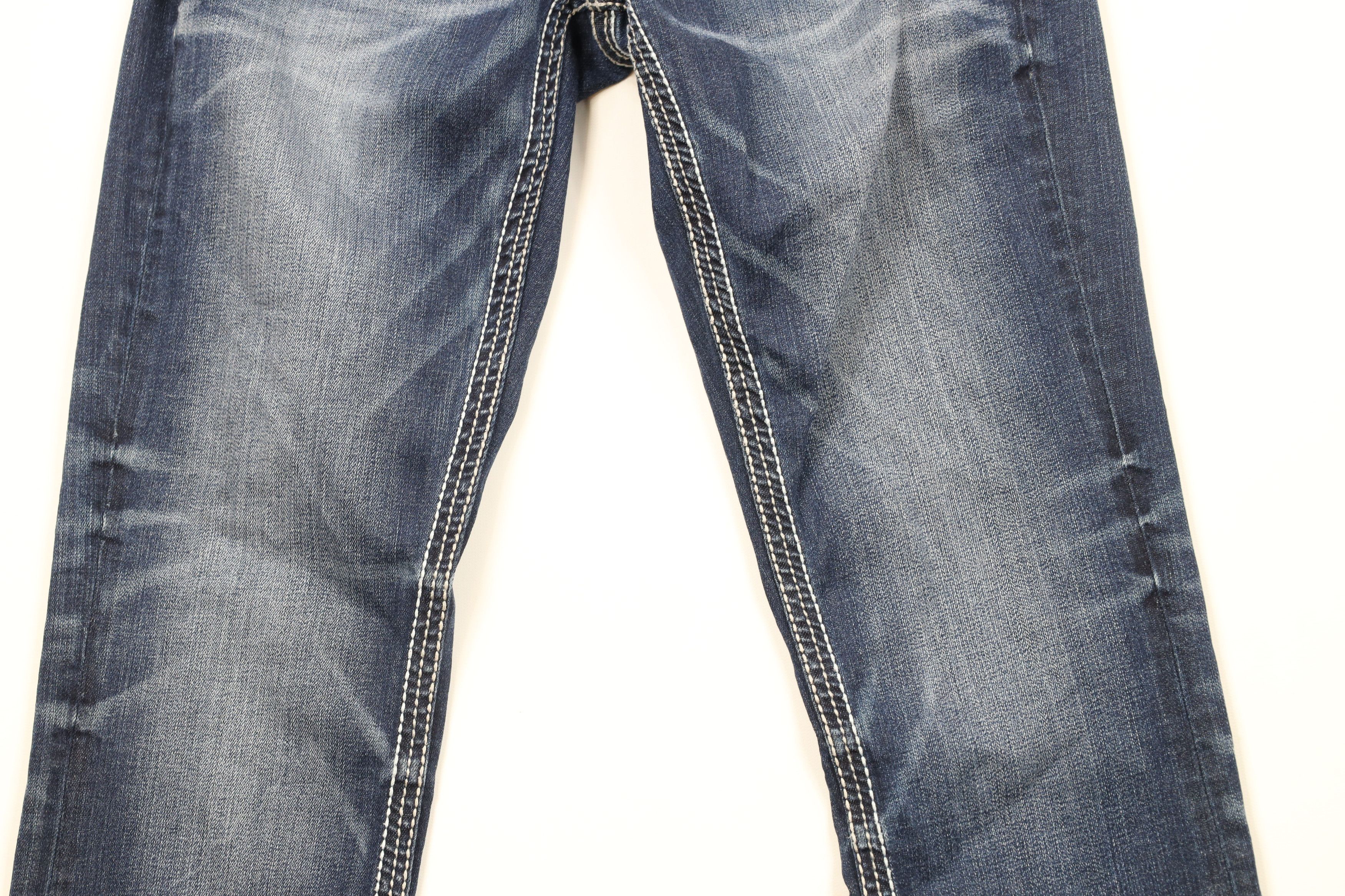 Vintage Buckle Black BKE Stitch Stretch Boot Leg Denim Jeans Blue Size 30" / US 8 / IT 44 - 3 Thumbnail