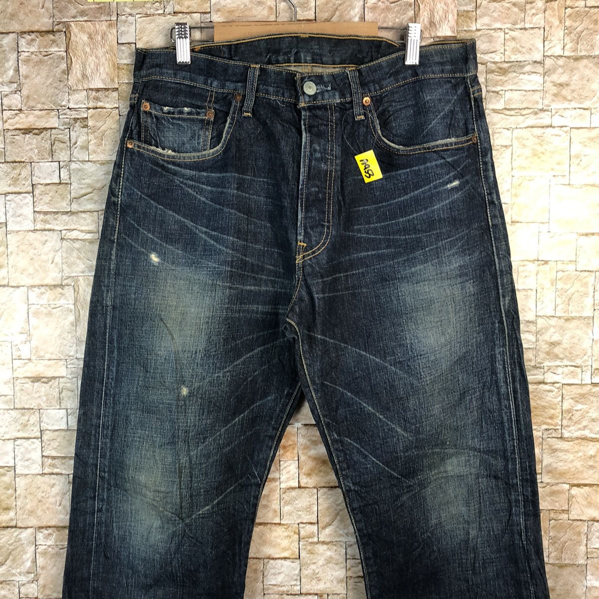 Levi's 501 Levis Blue Disstressed Denim Pants #A953 Size US 34 / EU 50 - 5 Thumbnail