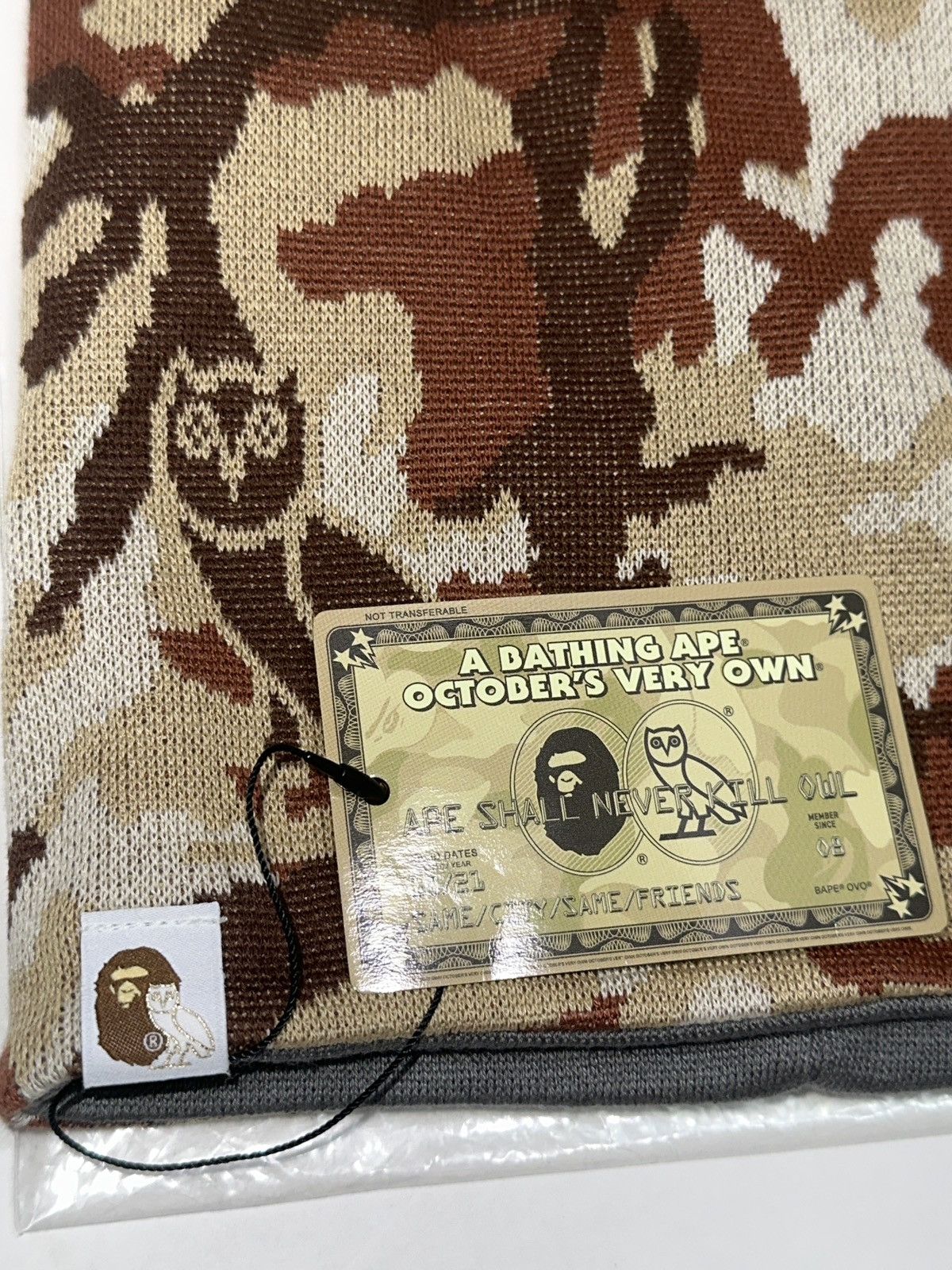 Bape × October's Very Own BAPE X OVO Reversible Balaclava DS O/S Size ONE SIZE - 2 Thumbnail