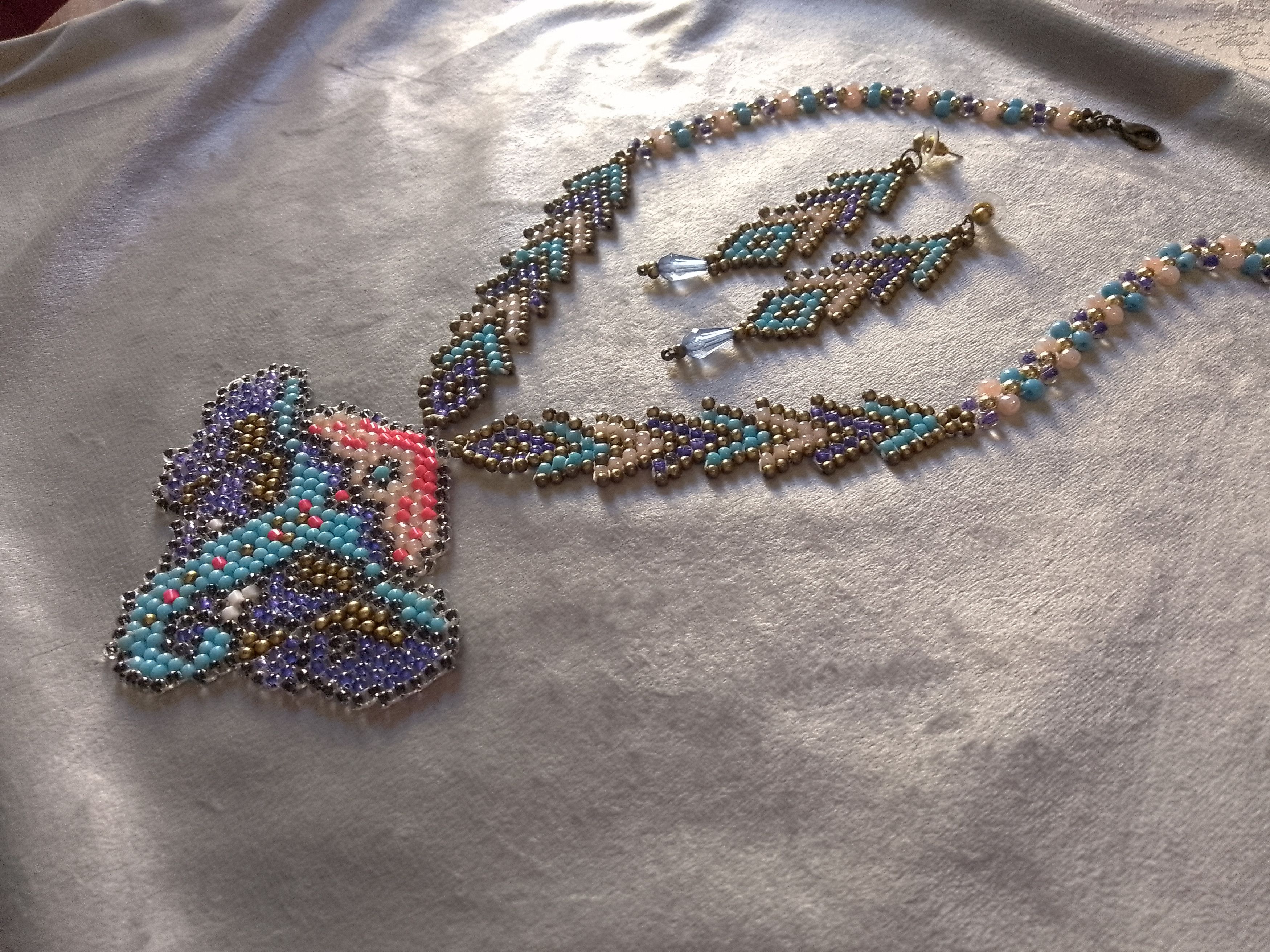 Handmade Necklace Pendant Elephant Beaded Earrings Ethnic Boho Size ONE SIZE - 8 Thumbnail
