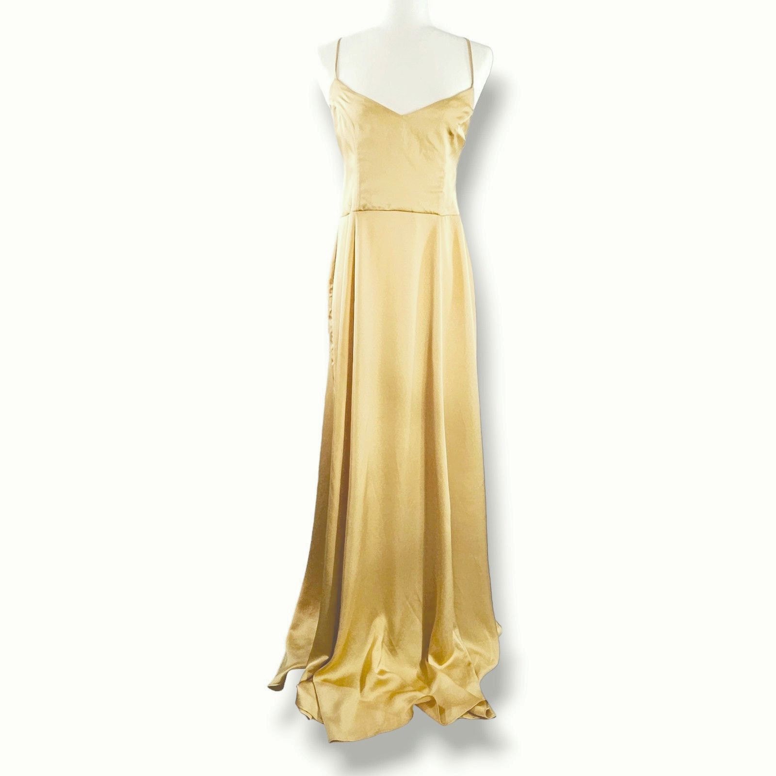 Show Me Your MuMu NWT Show Me Your MuMu Godshaw Goddess Gown Sz. XL Gold Satin Size XL / US 12-14 / IT 48-50 - 5 Thumbnail
