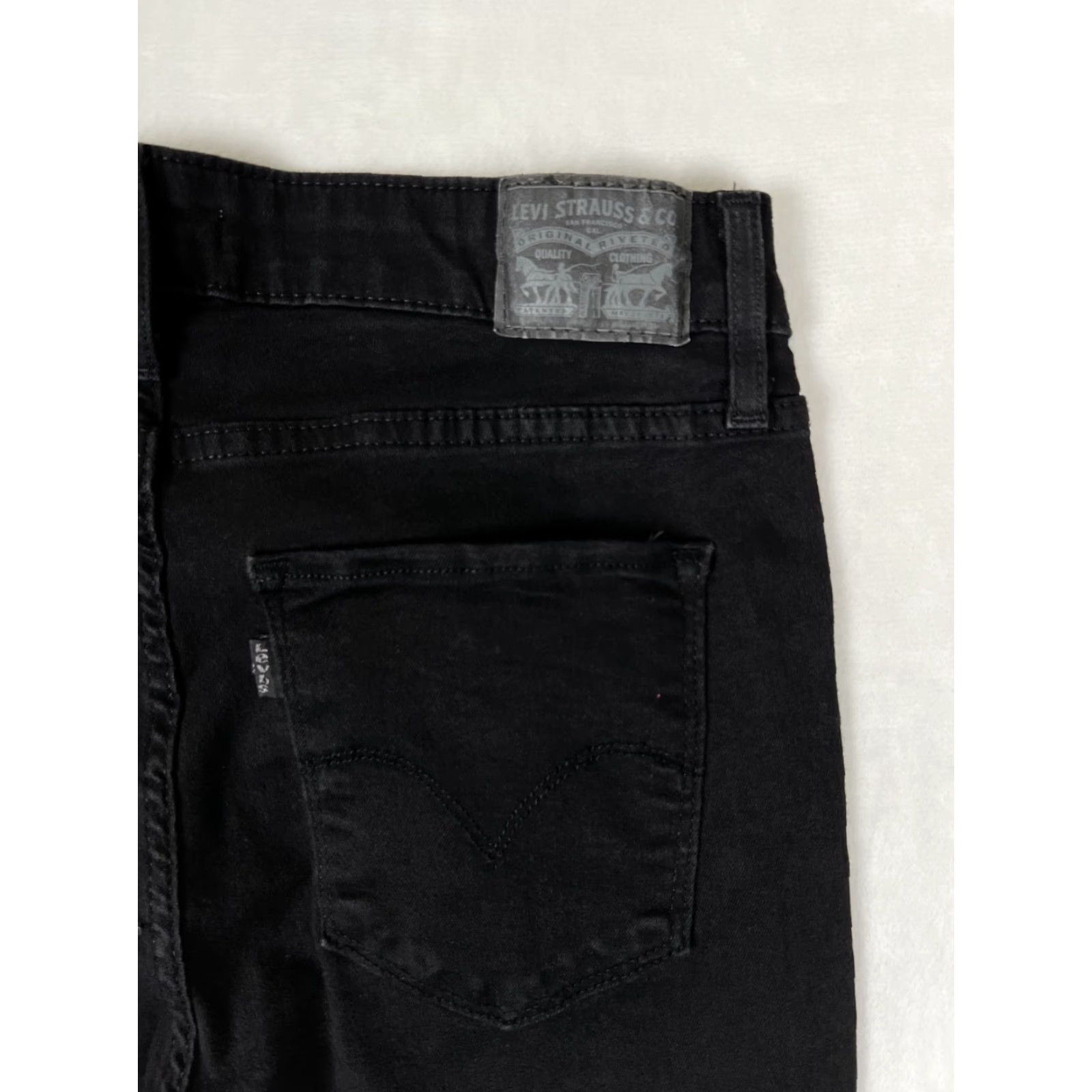Levi's Levi's 721 High Rise Skinny Jeans Women's 31x27 Black Denim Stretch Zip Size 24" / US 00 / IT 34 - 6 Thumbnail