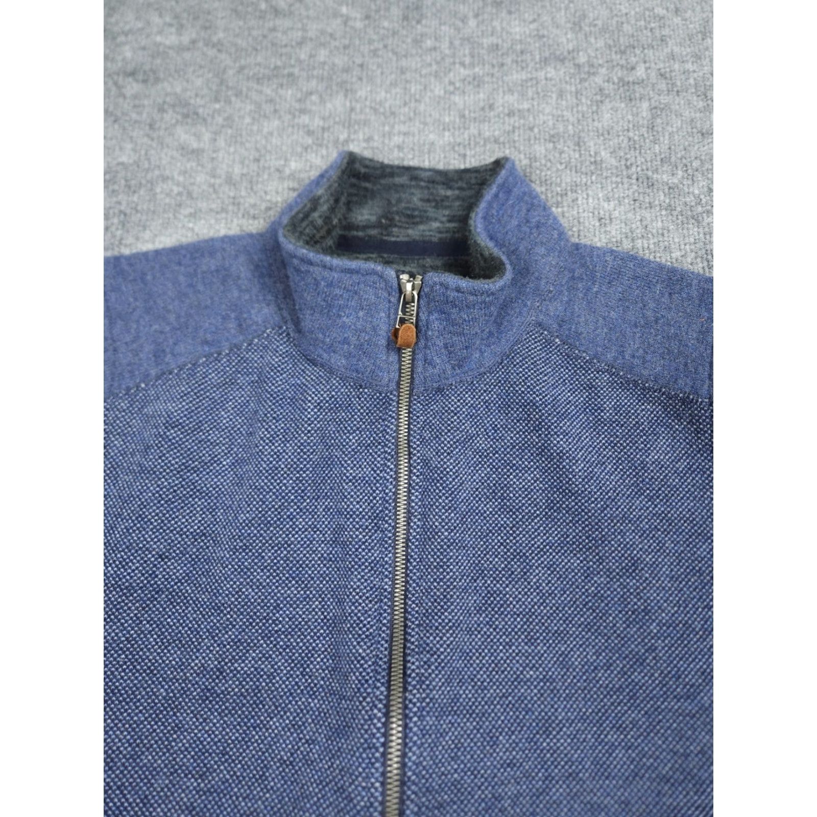 Vintage Overland Vest Mens Large Blue Wool Blend Full Zip Pockets High Neck Vest Size US L / EU 52-54 / 3 - 2 Thumbnail