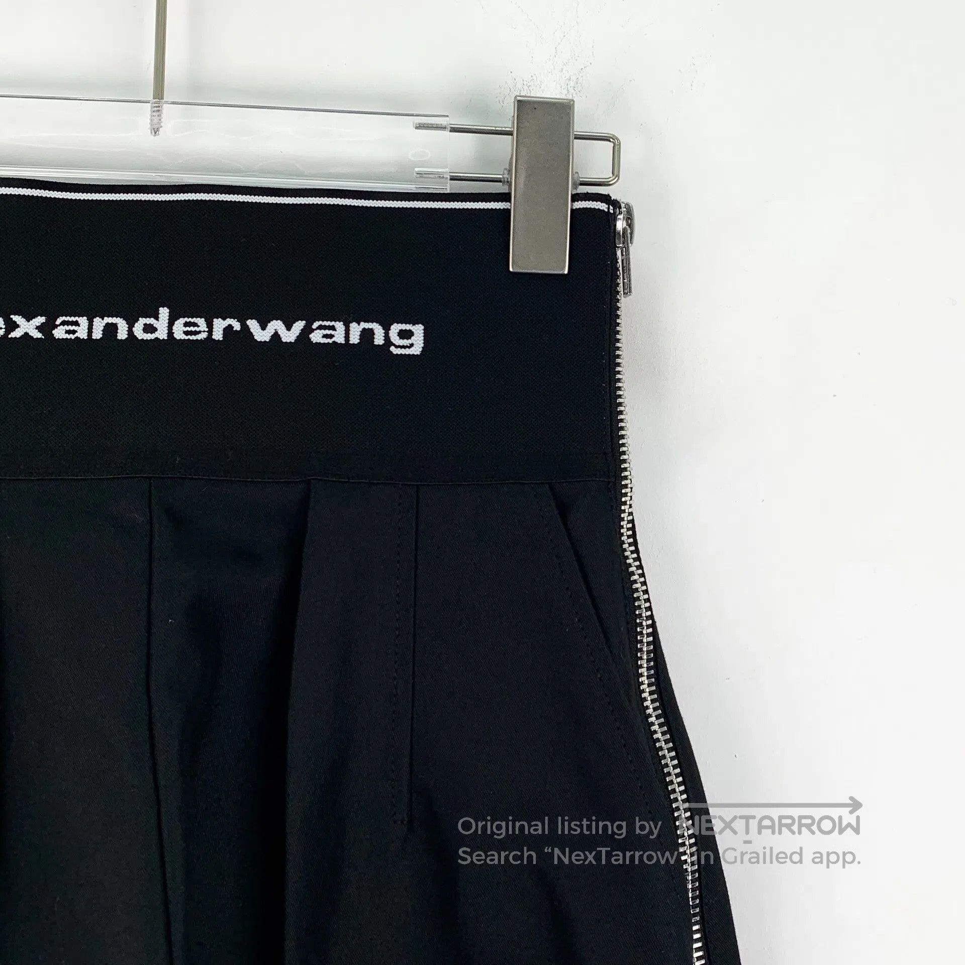 Alexander Wang Alexander Wang size XS Black stretch logo lettered cotton Size US 27 - 3 Thumbnail