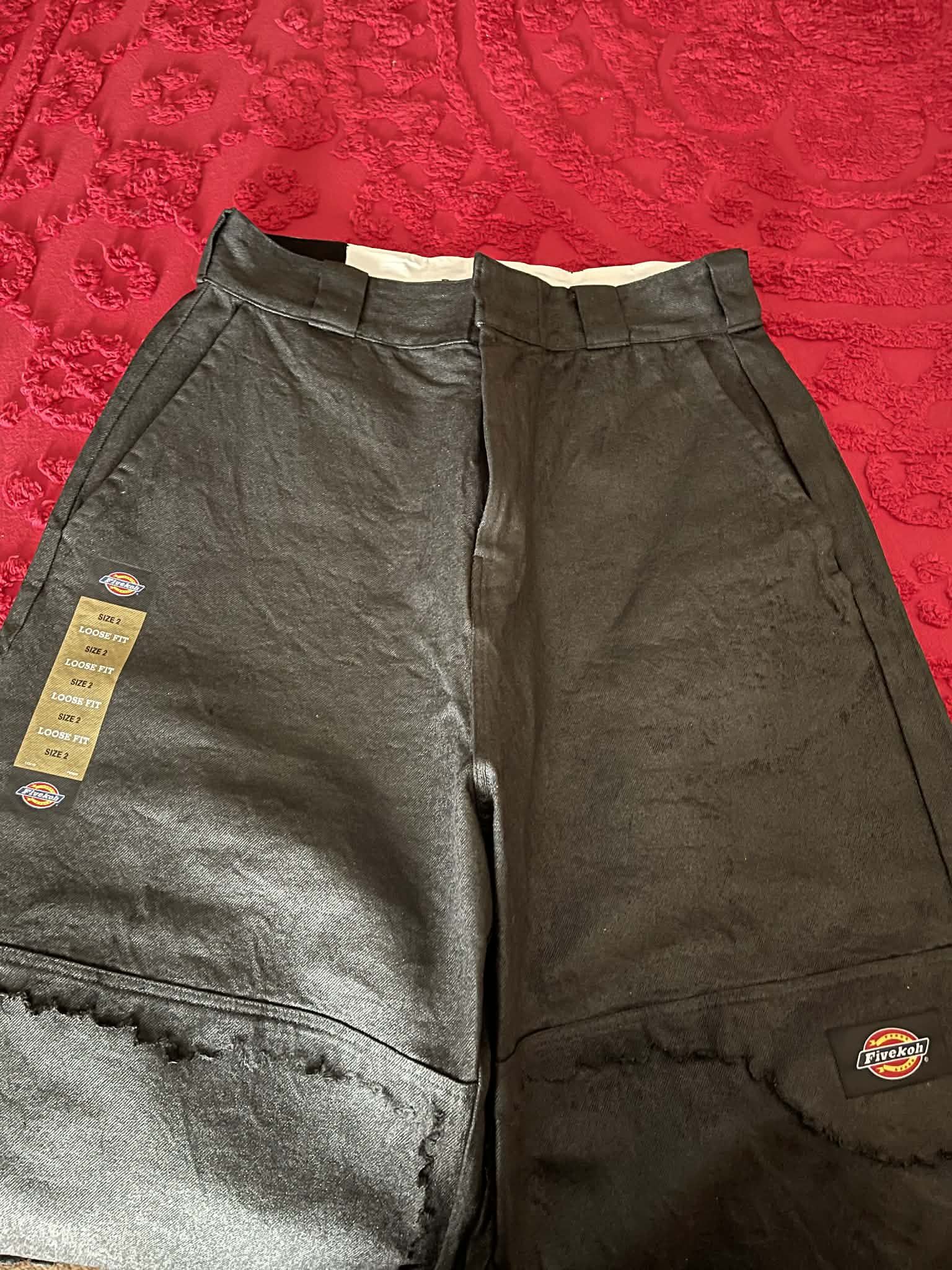 Black Waxed Raw Denim Jeans by Five-Koh