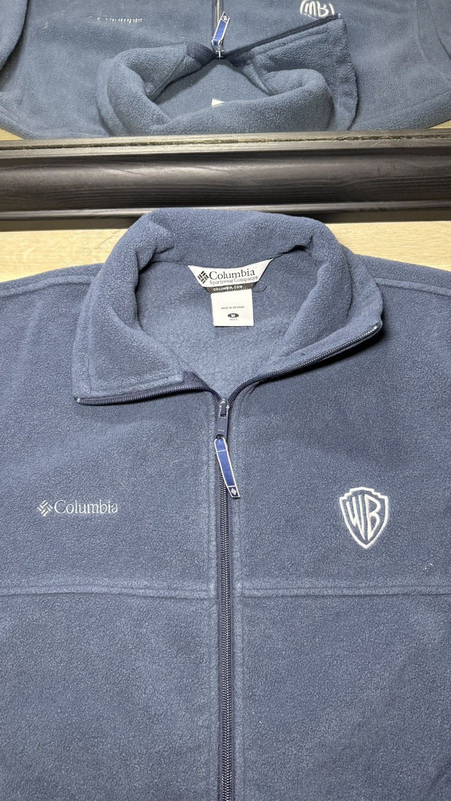Columbia Y2K 2000s Columbia Warner Brothers Embroidered Fleece Zip Up Size US M / EU 48-50 / 2 - 2 Thumbnail