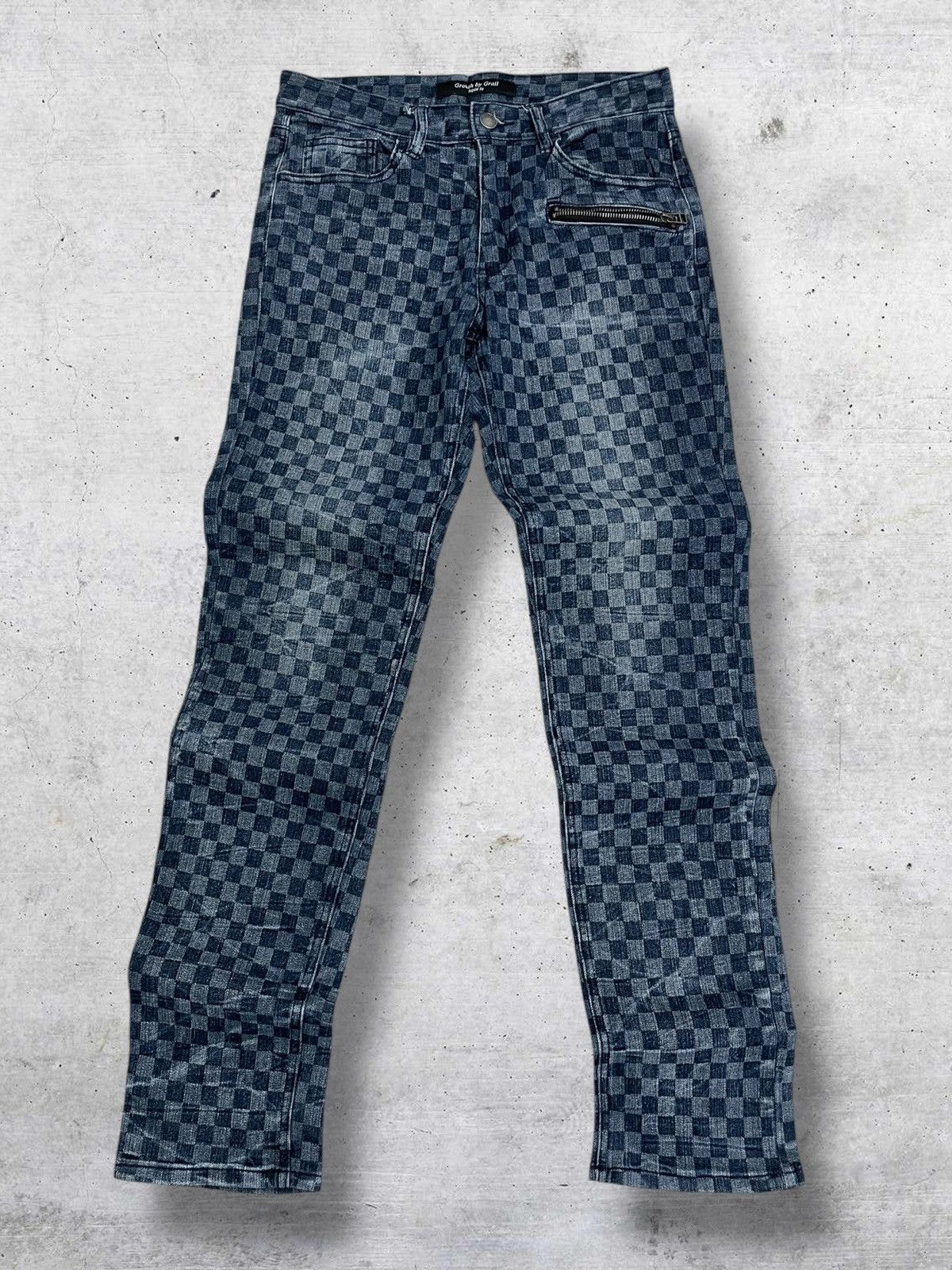 In The Attic GROWT BY GRAIL 1990S JAPAN DESIGNER SQUARE CHECKERED PUNK Size US 29 - 1 Thumbnail