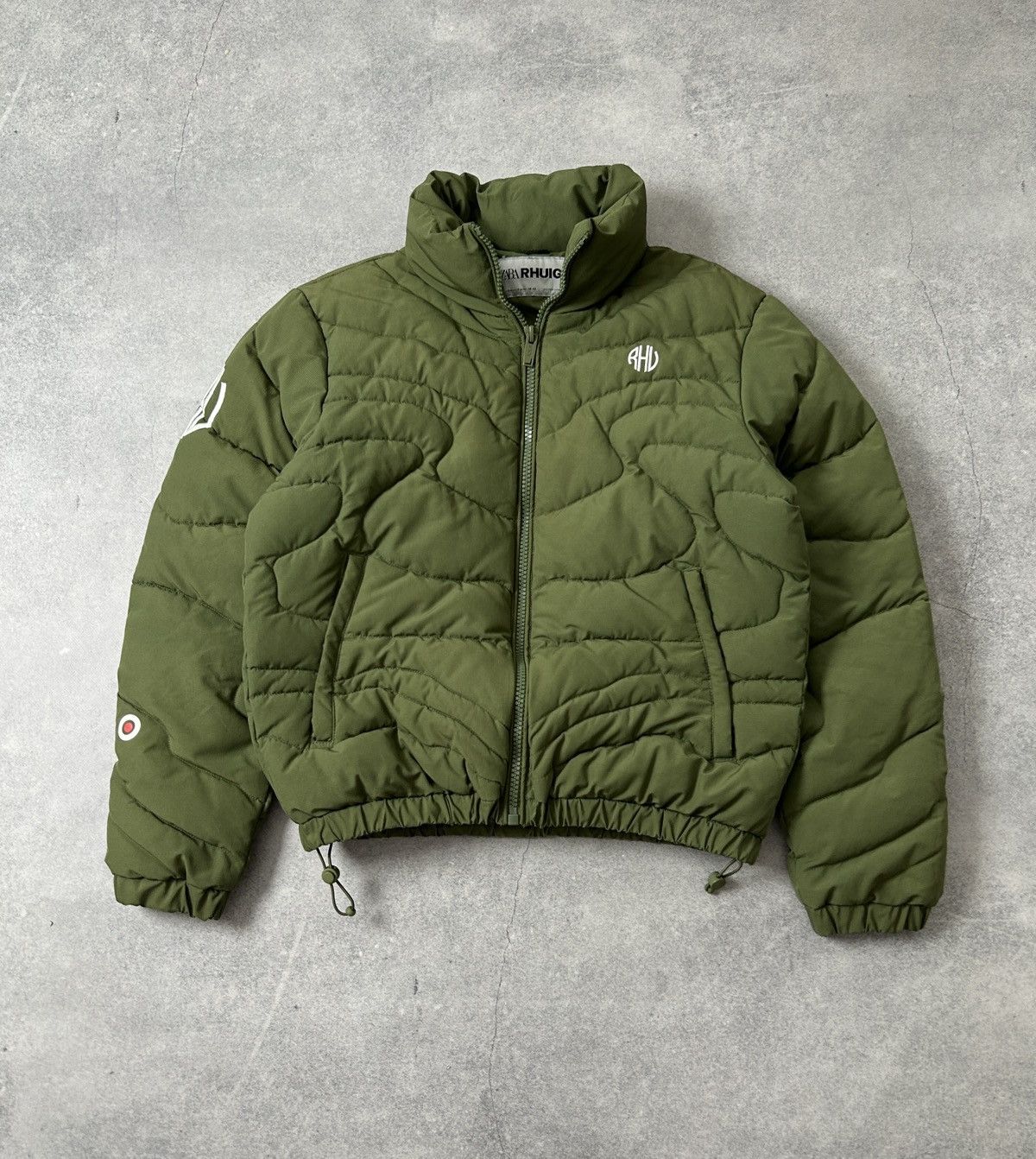 Zara Zara x Rhuigi puffer jacket mens green | Grailed
