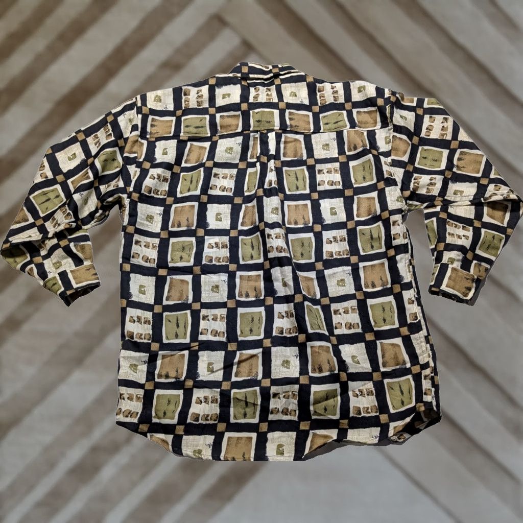 Vintage VINTAGE BELLINI COLLECTION Men Shirt M Abstract Geo Block EUC Size US M / EU 48-50 / 2 - 1 Thumbnail