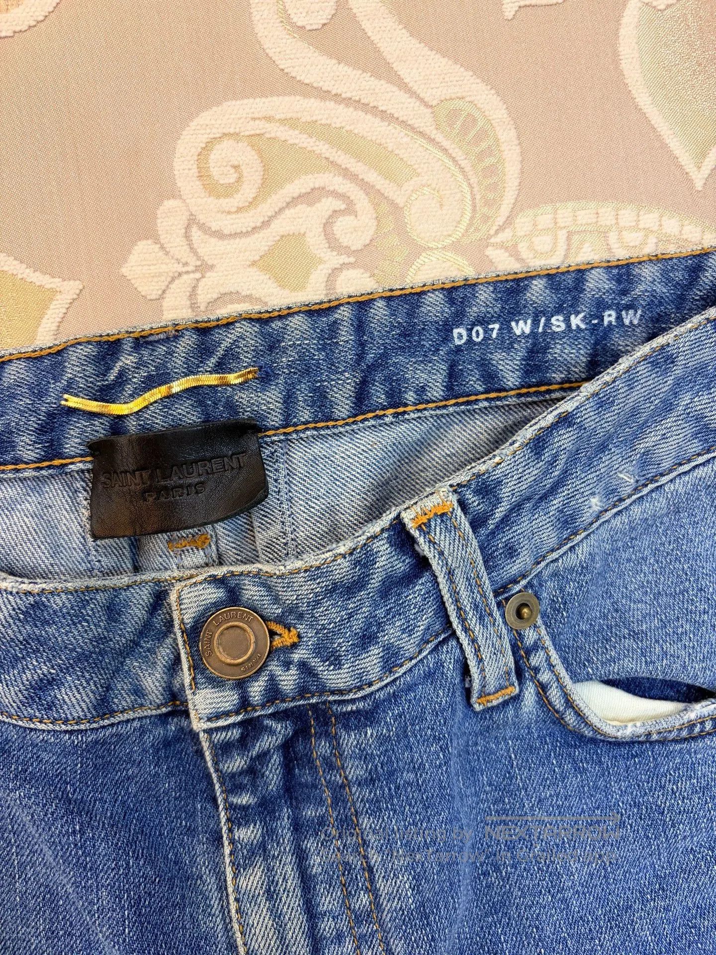 Saint Laurent Paris Saint Laurent Distressed Blue Jeans Size 29. Size US 29 - 3 Thumbnail