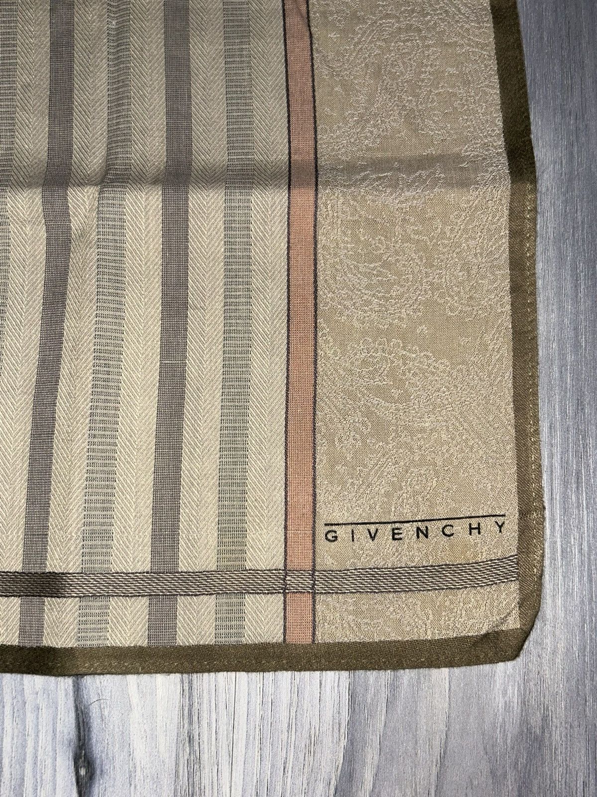 Givenchy Vintage Givenchy Green Striped Design Cotton Handkerchief Size ONE SIZE - 4 Thumbnail