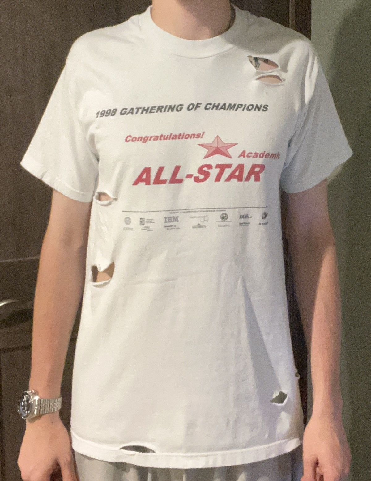 Vintage Thrashed Distressed 1998 All Stars Shirt Size US M / EU 48-50 / 2 - 2 Thumbnail
