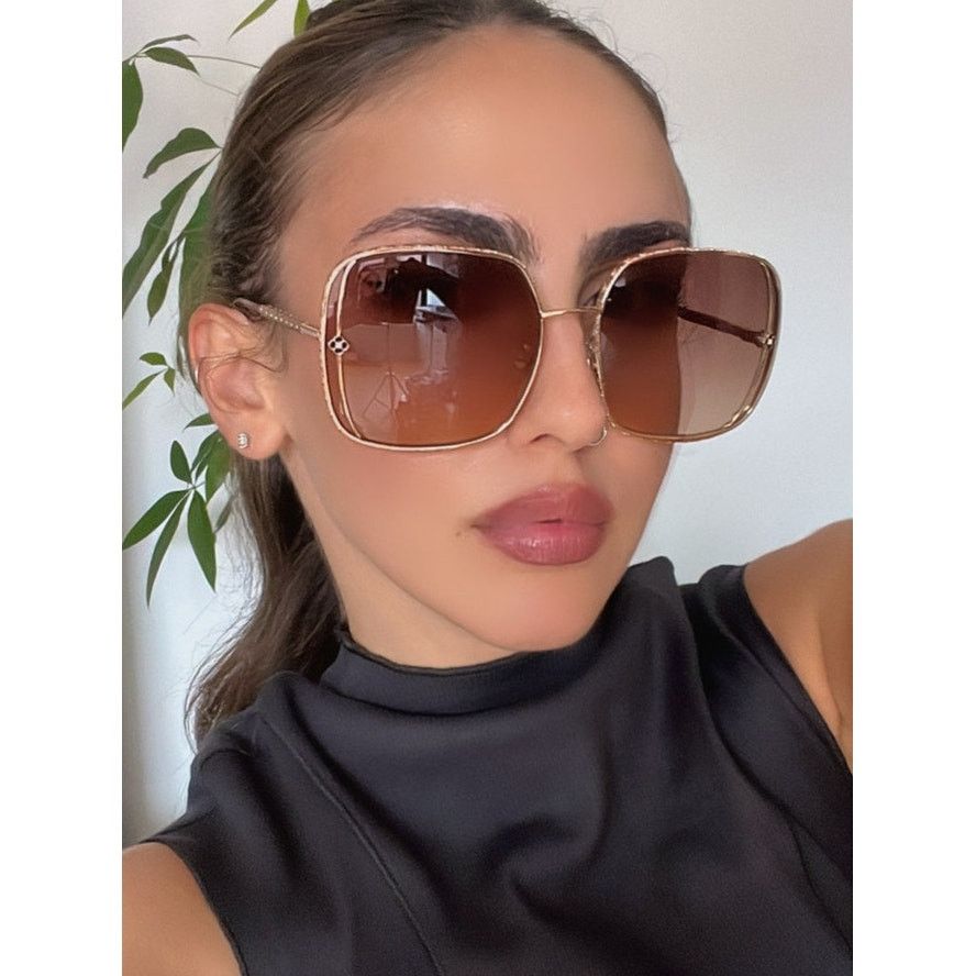 Chopard NEW Chopard SCHG33S Gold Brown Square Sunglasses $1400 Size ONE SIZE - 1 Thumbnail
