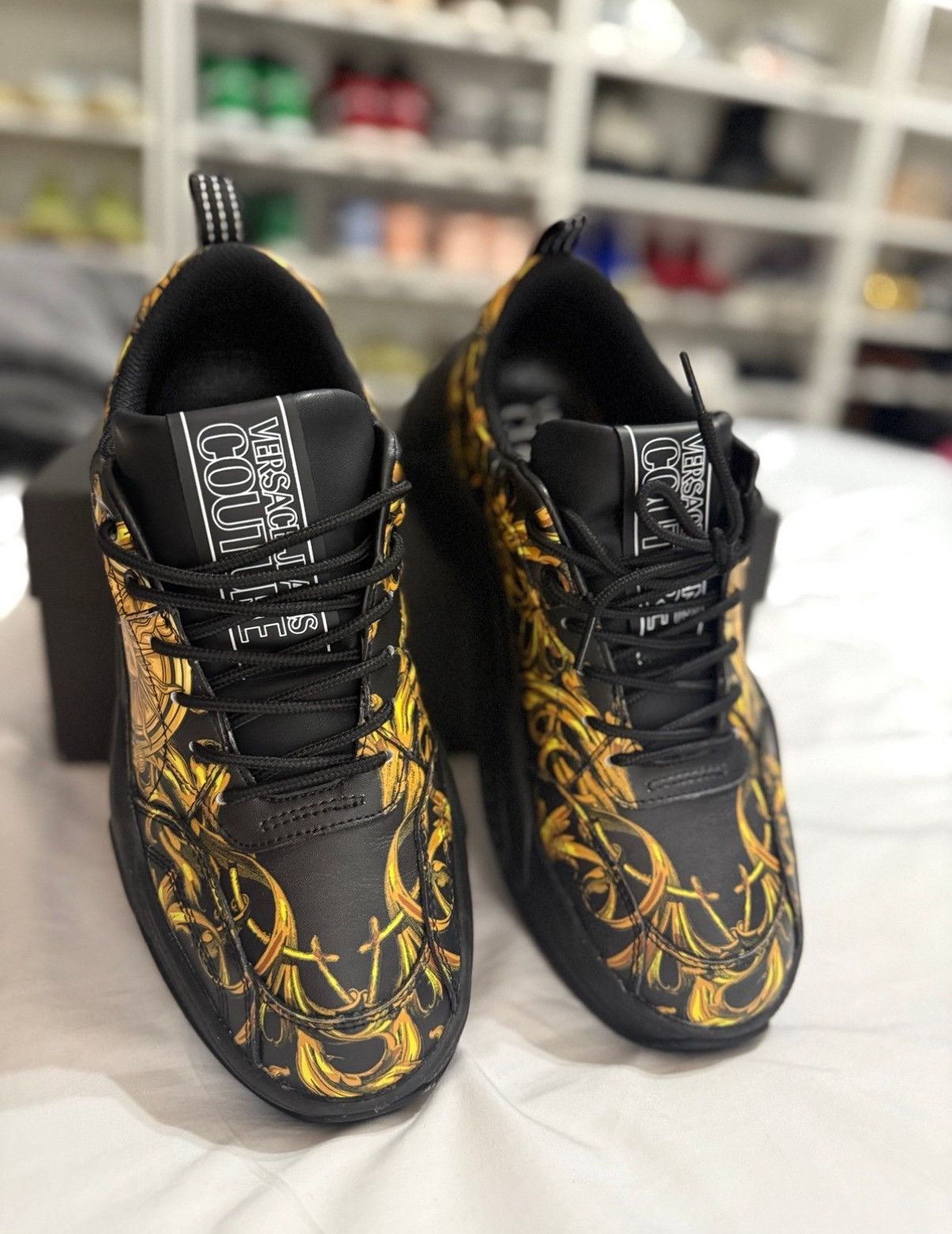 Versace Jeans Couture Versace jeans couture "Scarpa" sneaker with calf leather Size US 10 / EU 43 - 4 Thumbnail