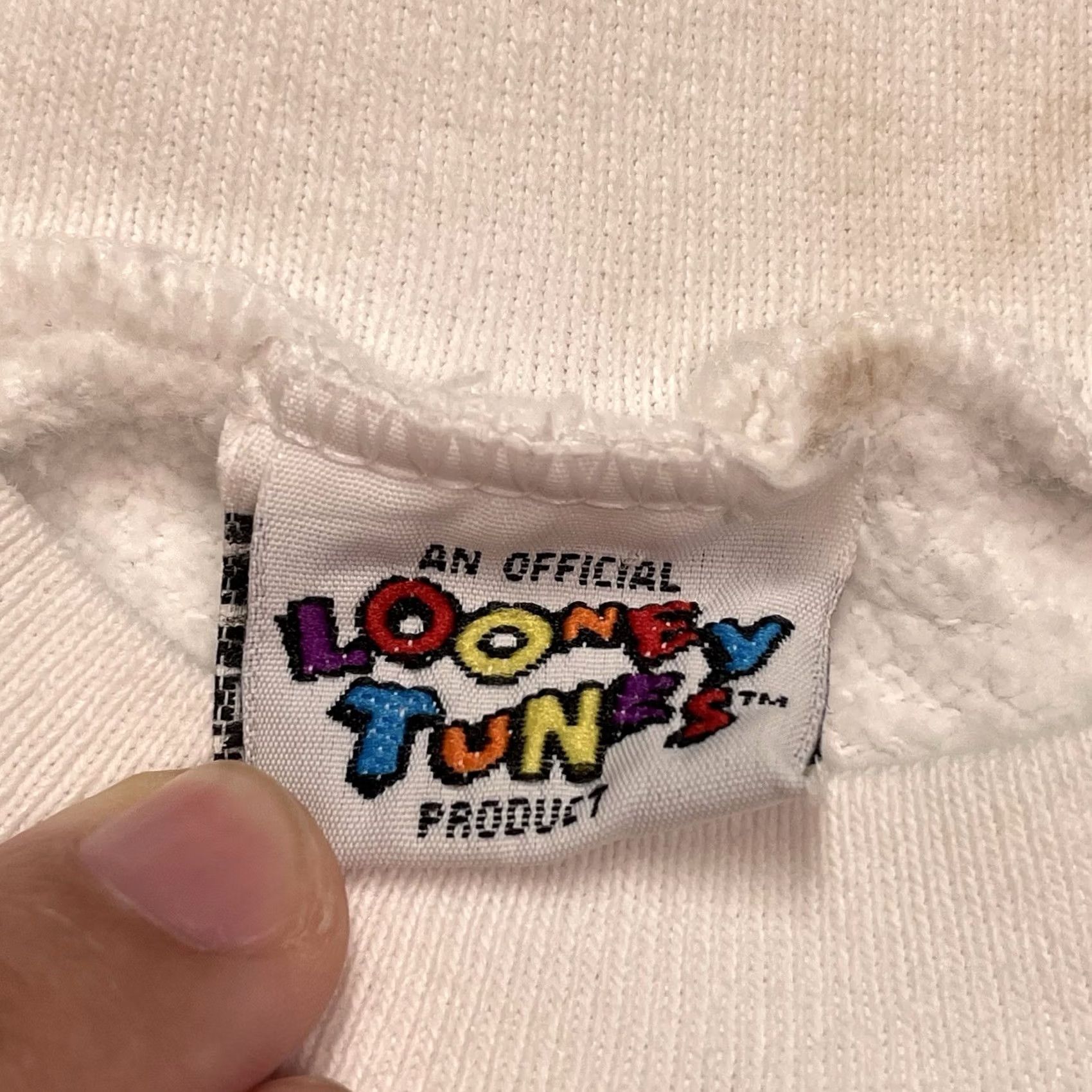 Vintage VINTAGE Looney Tunes Sweatshirt Men Regular Small S White Graphic Print 90s Bugs Bunny Crew Neck Pullover 1996 Size US S / EU 44-46 / 1 - 2 Thumbnail