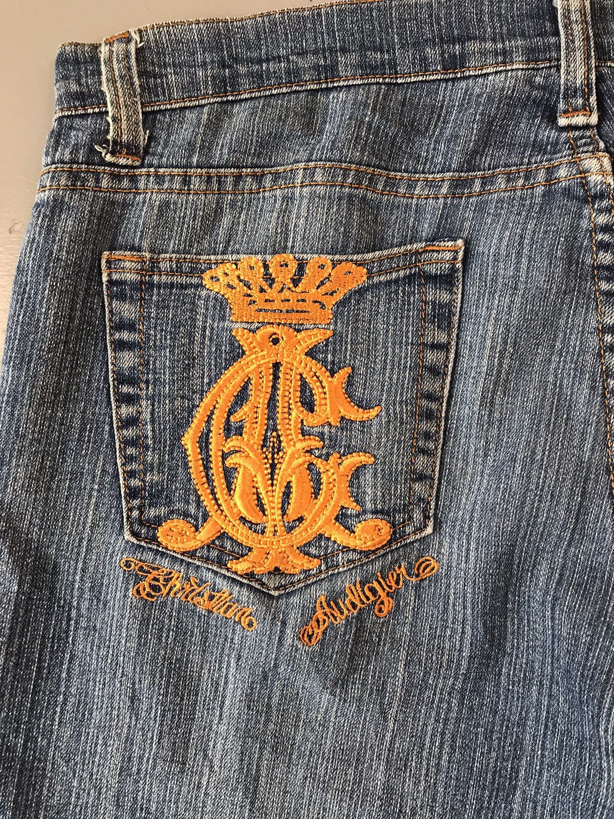 Christian Audigier × Ed Hardy × Vintage Rare vintage Christian Audigier embroidered denim Size US 37 - 10 Thumbnail