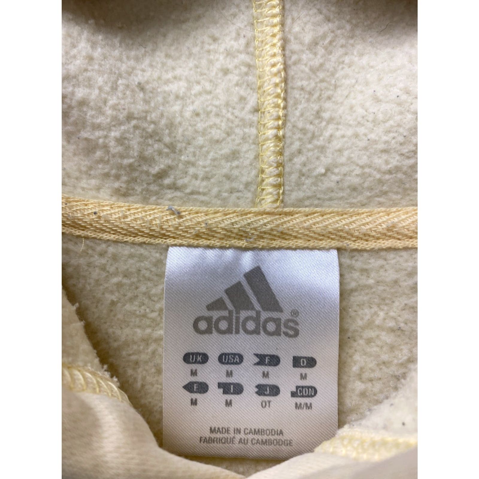 Adidas Adidas Hoodie Sweatshirt M Unisex Regular Pullover Slim Fit Yellow Logo - Athleisure Mens Womens Size US M / EU 48-50 / 2 - 4 Thumbnail