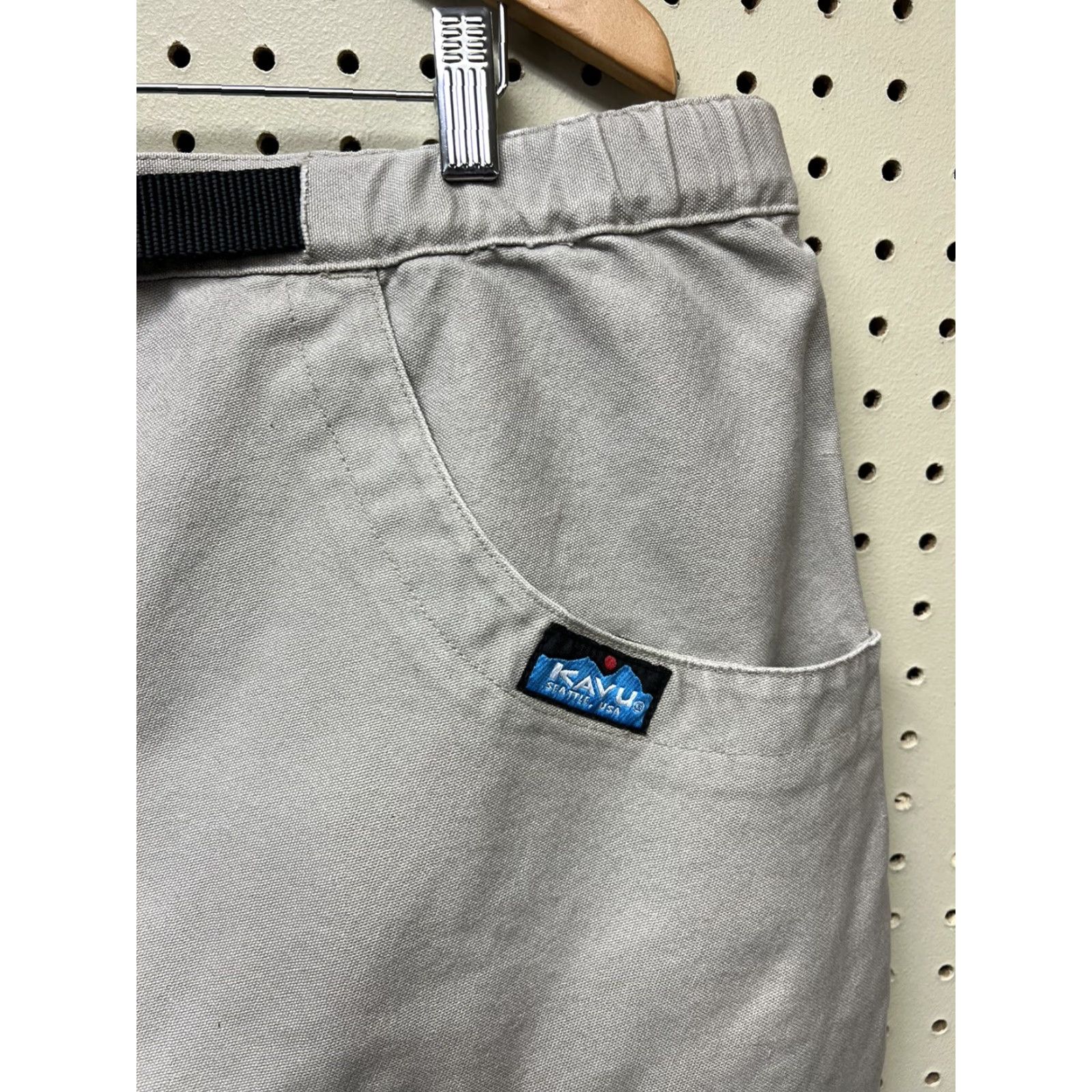 KAVU KAVU Stand Up Belted Belt Hiking Fishing Tan Shorts Mens XXL Fits 40x8 Canvas Size US 39 - 3 Thumbnail