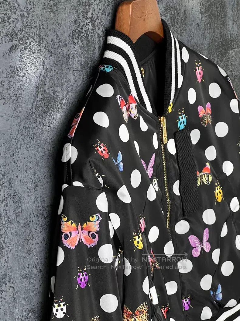 Versace Versace Polka dot insect stand-up collar padded jacket Size XS / US 0-2 / IT 36-38 - 6 Thumbnail