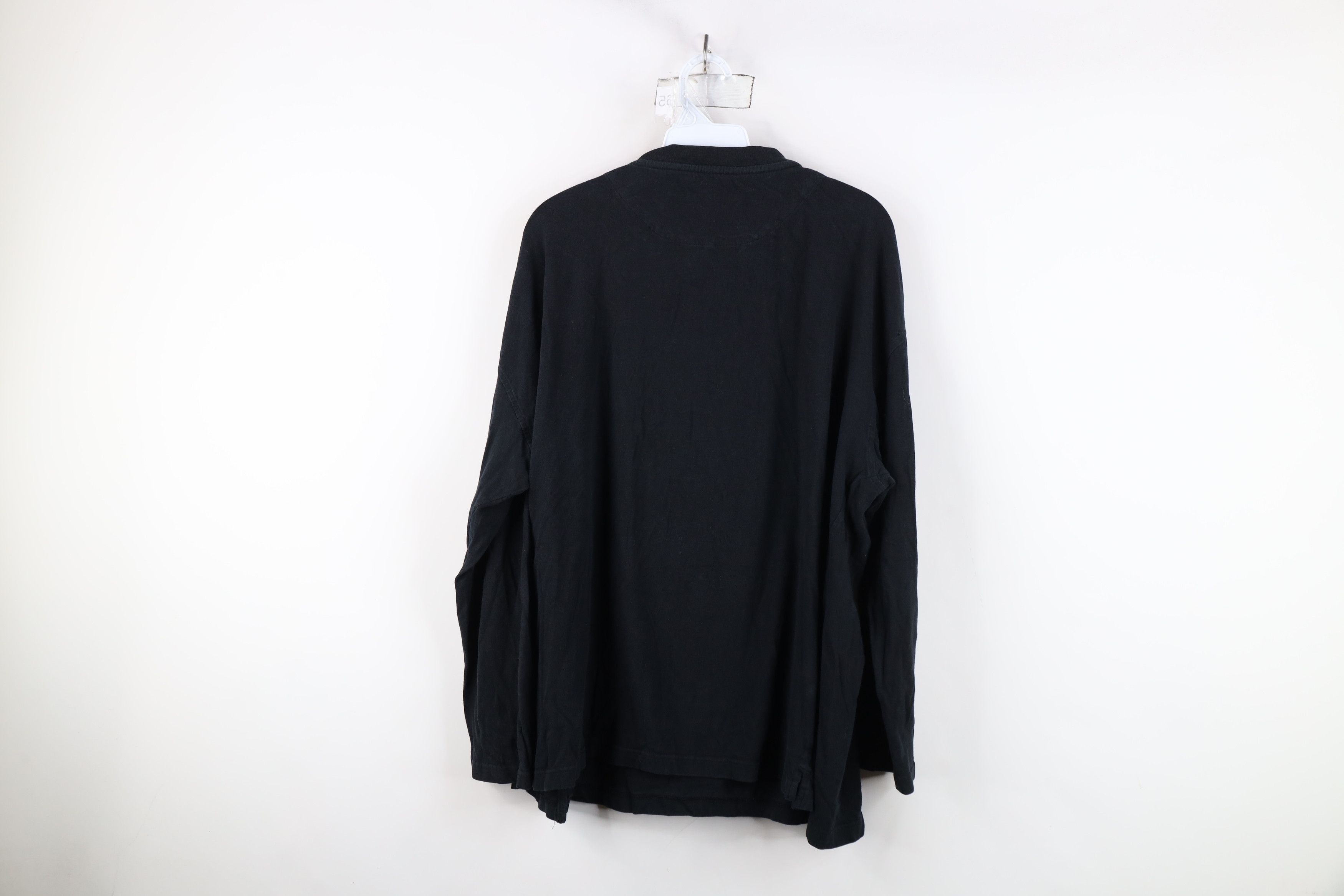 Vintage Vintage 90s Streetwear Long Sleeve Henley T-Shirt Black Size US XL / EU 56 / 4 - 9 Thumbnail
