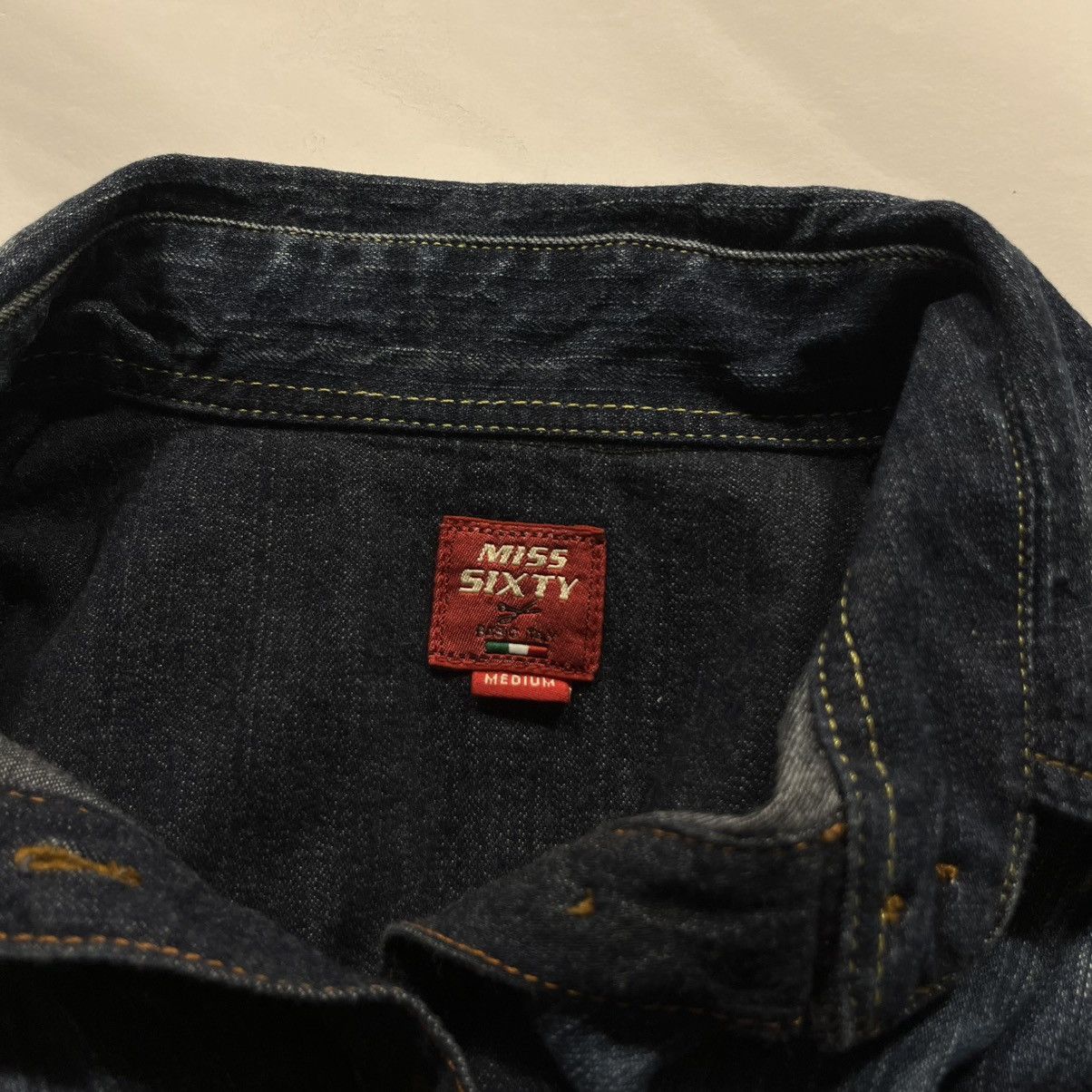 Le Grande Bleu (L.G.B.) Vintage y2k Miss Sixty 60 denim bomber jacket swag drip Size US S / EU 44-46 / 1 - 9 Thumbnail