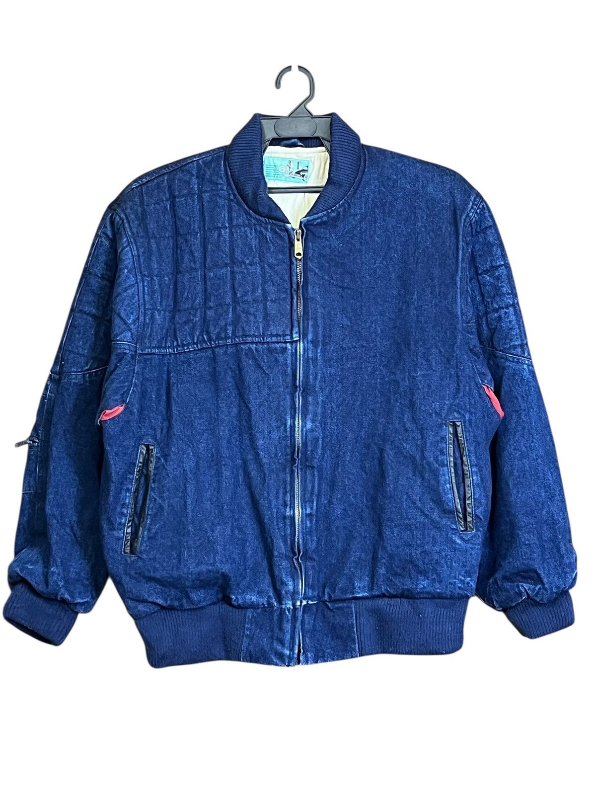 Toyo Enterprises Vintage 80s SUN VALLEY urban college boy denim bomber jacket Size US L / EU 52-54 / 3 - 2 Thumbnail