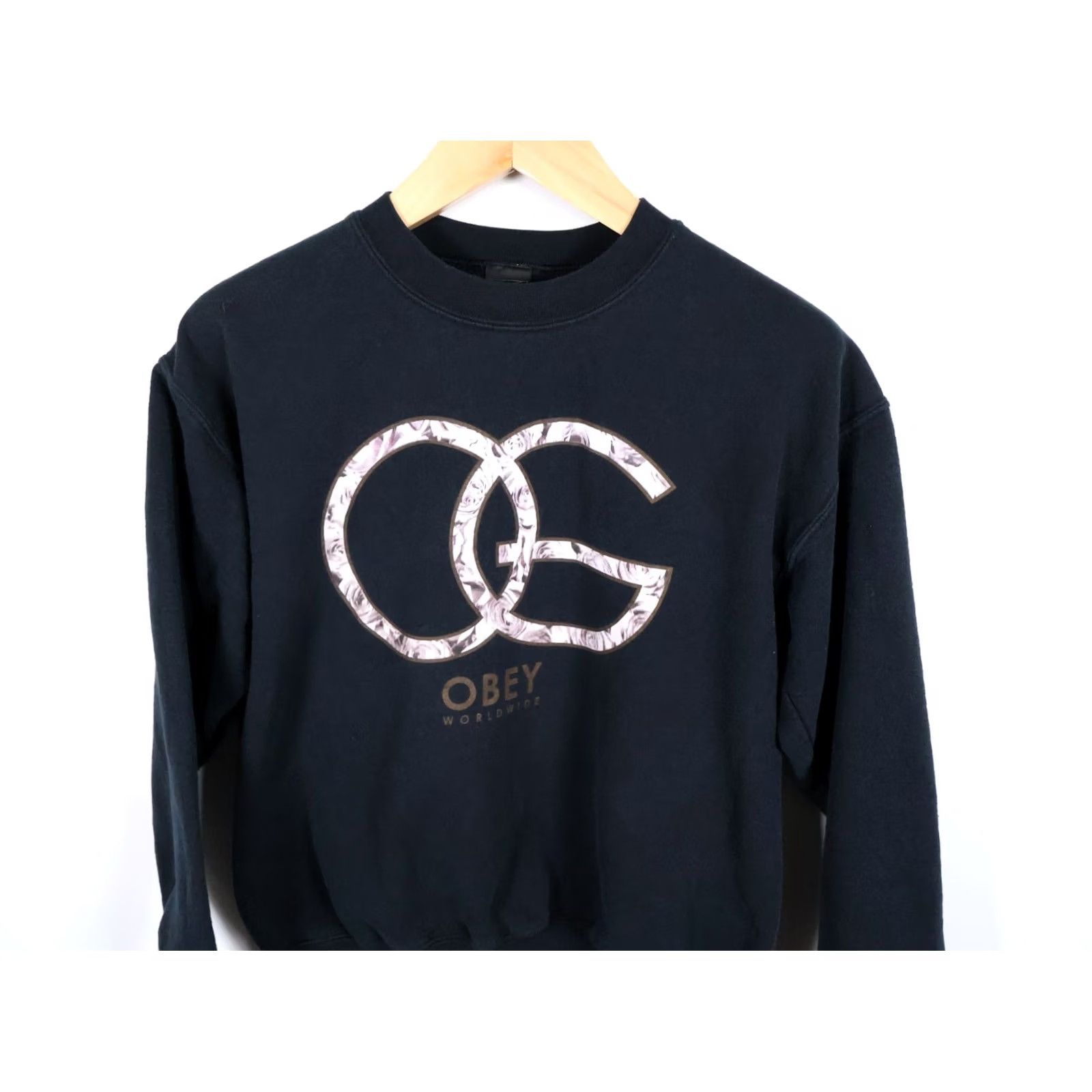 Obey OBEY Propaganda Sweatshirt Adult Medium Black Crewneck Boxy Fit Logo Graphic Print Pullover Size M / US 6-8 / IT 42-44 - 4 Thumbnail