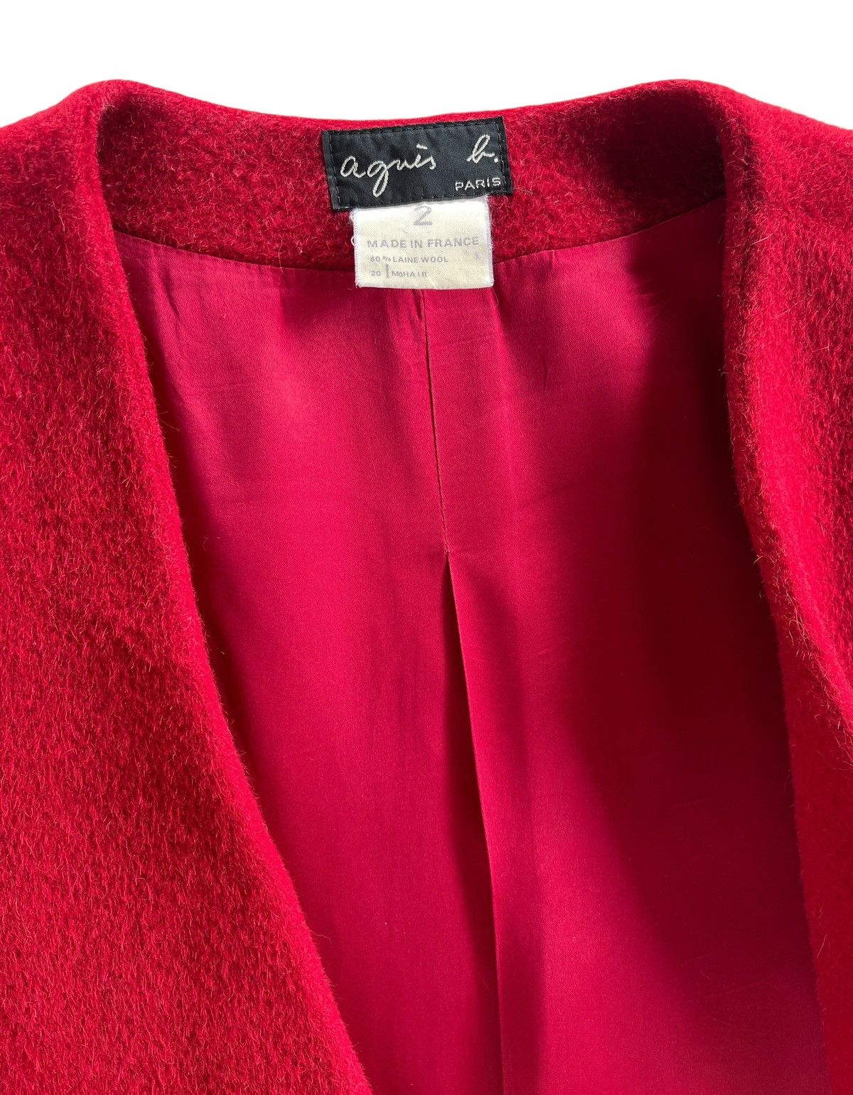 agnes b. Agnes B. Mohair Button Less Open Trench Coat Size L / US 10 / IT 46 - 5 Thumbnail