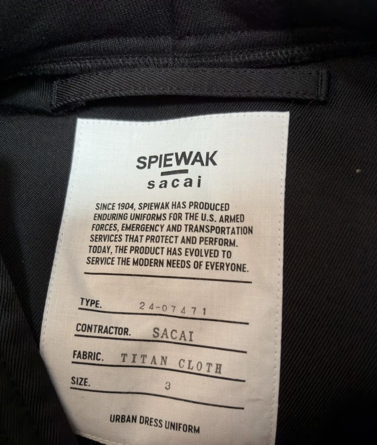 Sacai Sacai X Spiewak 24FW Short & Wide Zip-Up Jacket Size US L / EU 52-54 / 3 - 5 Thumbnail