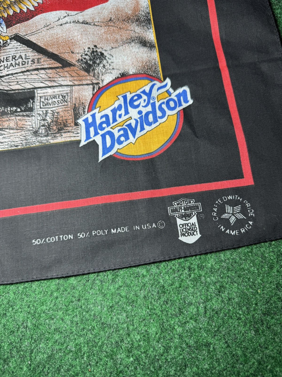 Harley Davidson × Vintage Vintage 90s Harley Davidson Retro Biker Motorcycle Bandana Size ONE SIZE - 2 Thumbnail