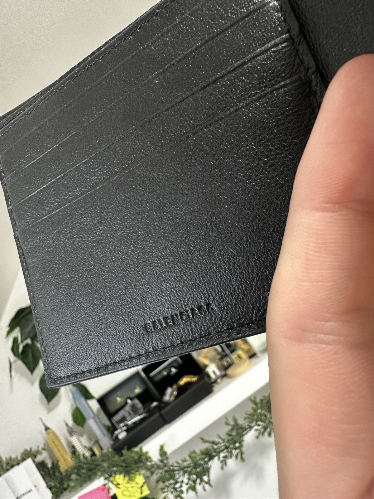 Balenciaga Balenciaga Graffiti Print Leather Bifold Wallet Size ONE SIZE - 4 Thumbnail