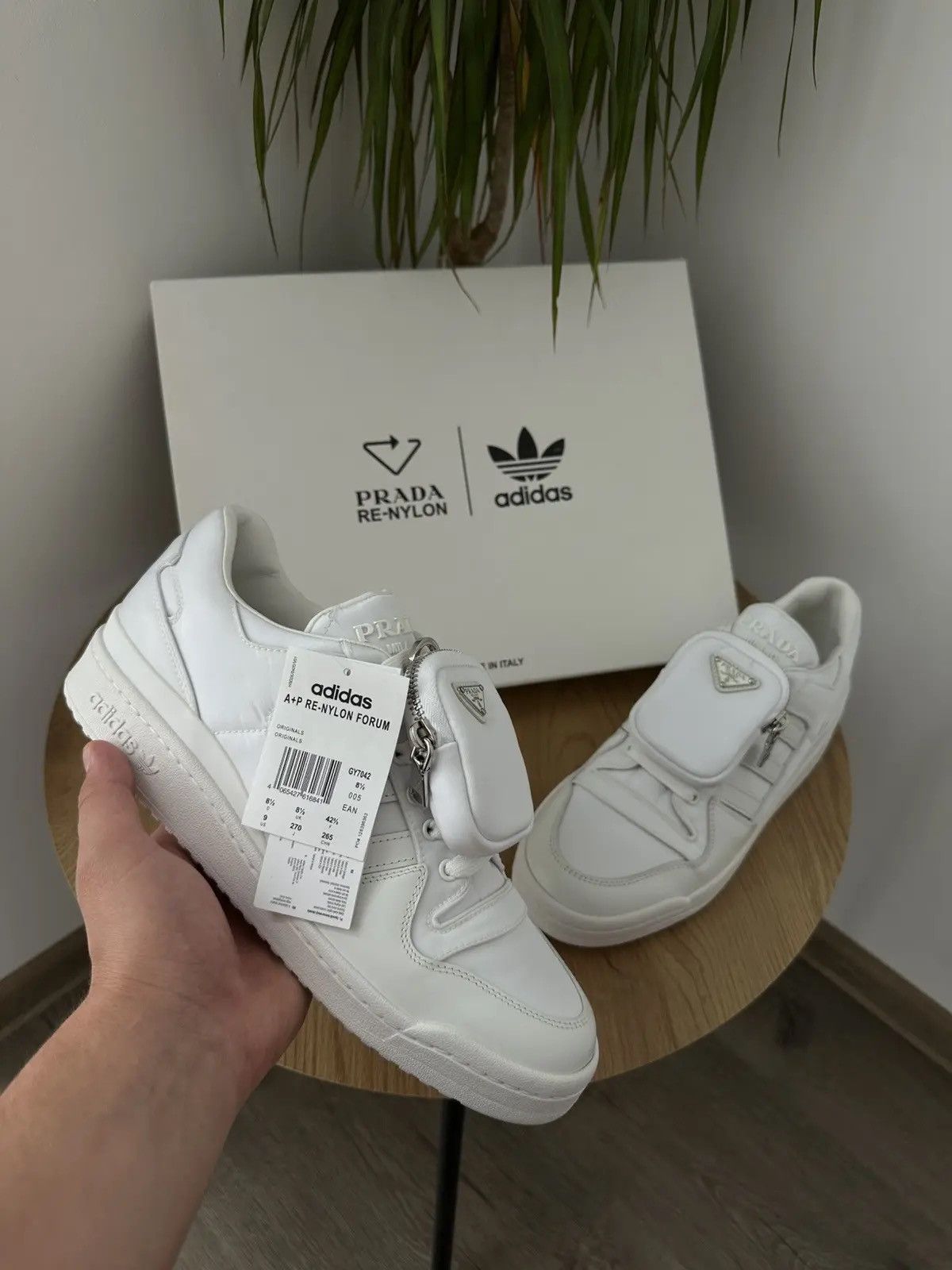 Prada Vintage Prada-Adidas Re-Nylon White Mens Sneakers Size US 9 / EU 42 - 2 Thumbnail