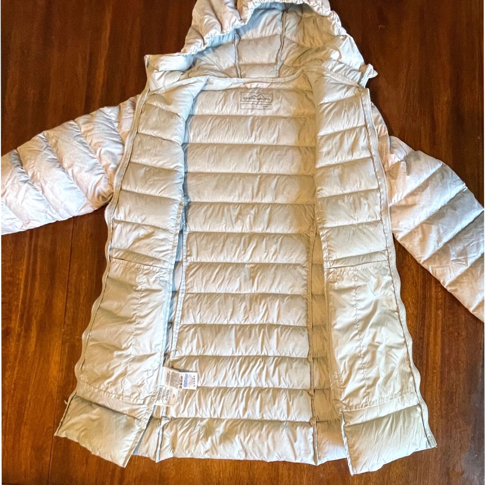Eddie Bauer Eddie Bauer Womens Coat Hooded Puffer Down Jacket Lightweight Quilted Zip Mid-Length Gray Ski Casual Travel Womens Small S Size S / US 4 / IT 40 - 4 Thumbnail