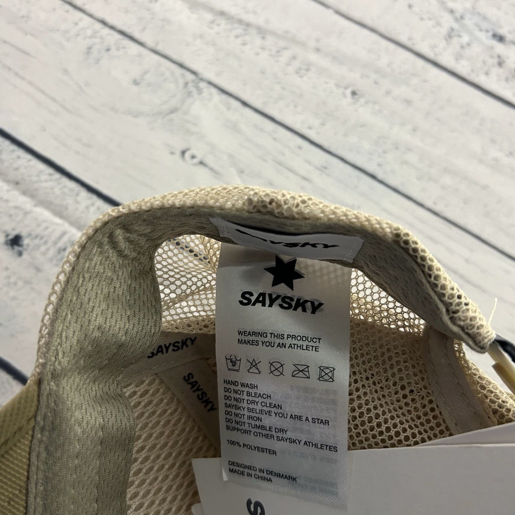 Vintage NEW Saysky Trucker Cap Men's Snap Back Beige Hat Baseball Cap Mens One Size Beige SAYSKY Trucker Cap Snap Back Baseball Cap Men Size ONE SIZE - 4 Thumbnail