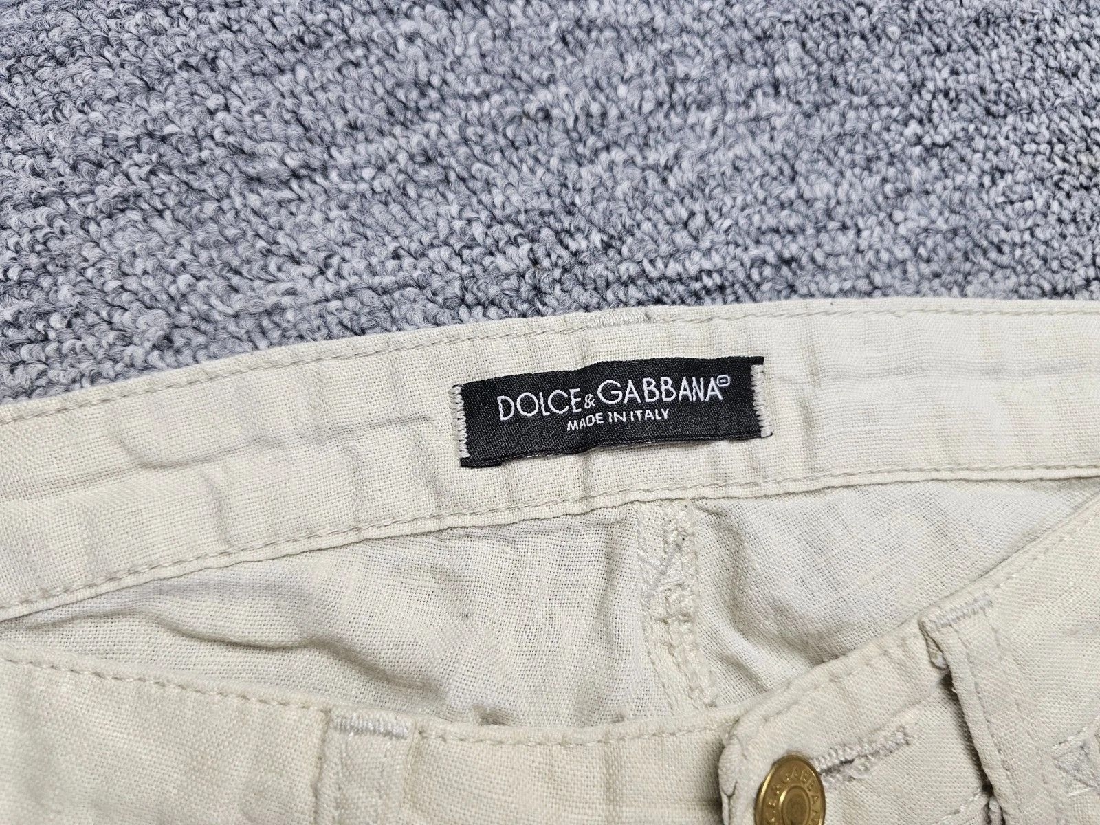 Dolce & Gabbana Dolce Gabbana Vintage Linen Pants Women W26 Beige Italy Size US 26 / EU 42 - 5 Thumbnail