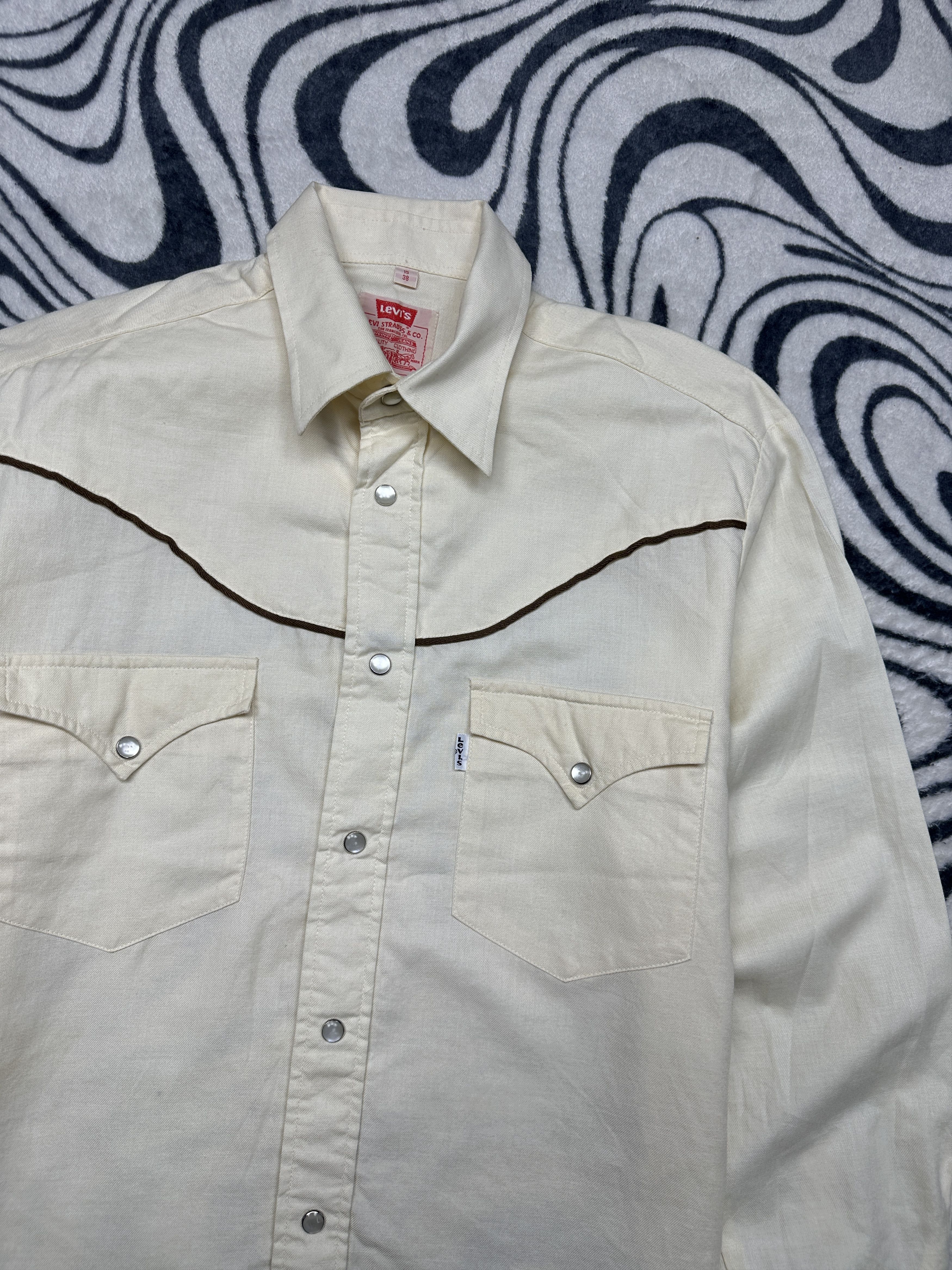 Levi's Levi's Vintage 1981 Mens Long Sleeve Shirt Size US M / EU 48-50 / 2 - 2 Thumbnail