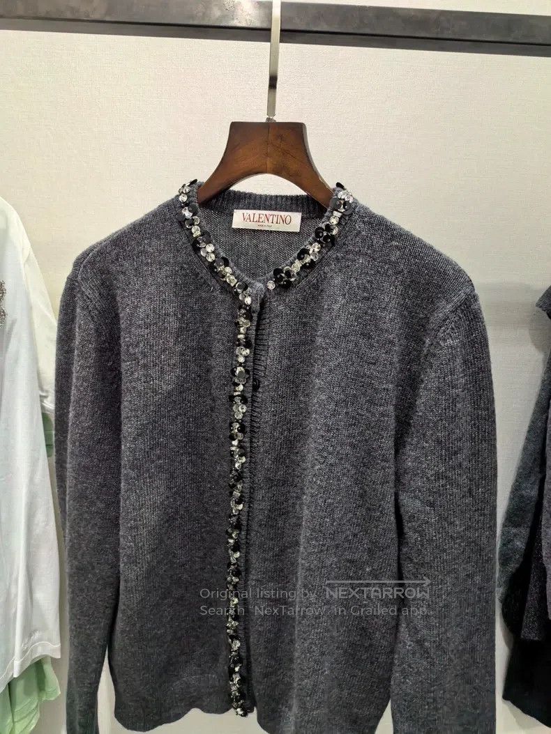 Valentino Valentino Stitched beaded knit cardigan Size M / US 6-8 / IT 42-44 - 1 Thumbnail