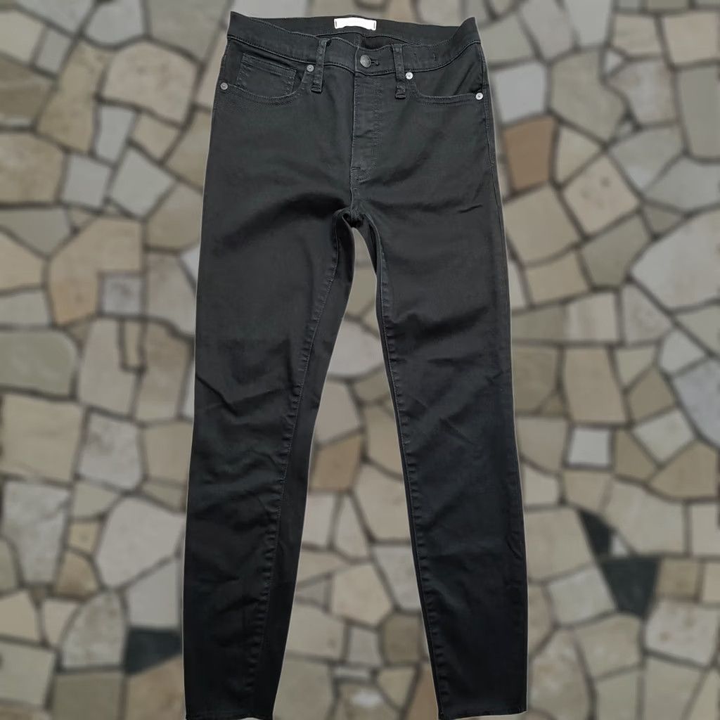 Madewell Madewell Jeans Skinny High Rise Denim Black 28x27 Womens Regular Cotton Blend 5-Pocket JuN 27 Inseam Size 28" / US 6 / IT 42 - 1 Thumbnail