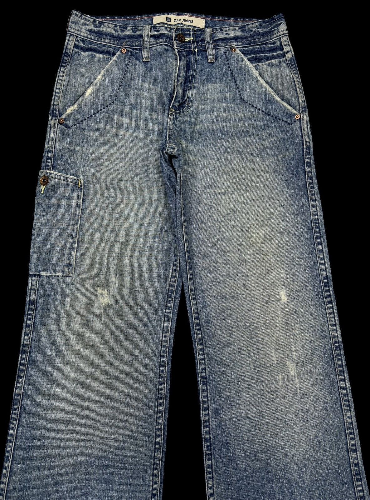 Gap ACNE STUDIOS Inspire Gap Jeans Baggy Flare Distressed Denim Size US 30 / EU 46 - 7 Thumbnail
