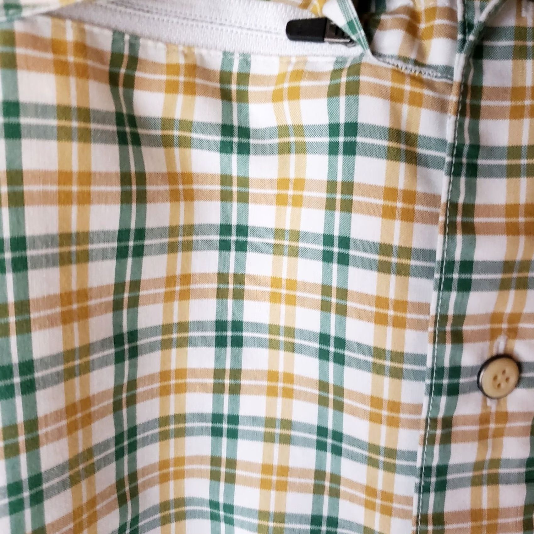 Vintage Vertx Stretch Shirt Mens Medium Green Tan Check Vented Back Conceal Carry Button-Up Short Sleeve Collared Cotton Blend Casual Workwear 42 Chest Mens Size US M / EU 48-50 / 2 - 7 Thumbnail