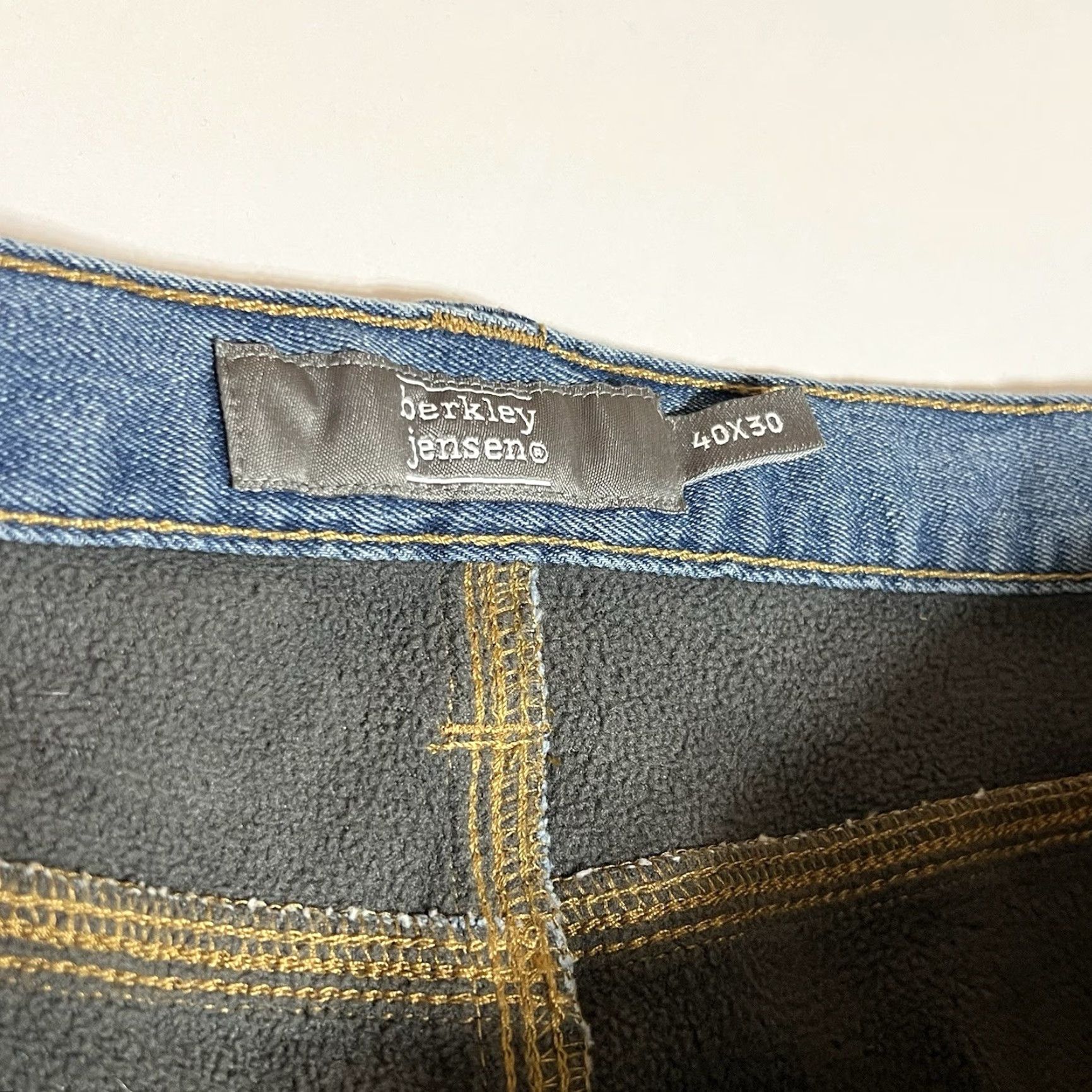 Vintage Berkley Berkley Jensen Carpenter Pants Men 40x30 Blue Fleece Lined Relaxed Straight NWT Size US 40 / EU 56 - 7 Thumbnail