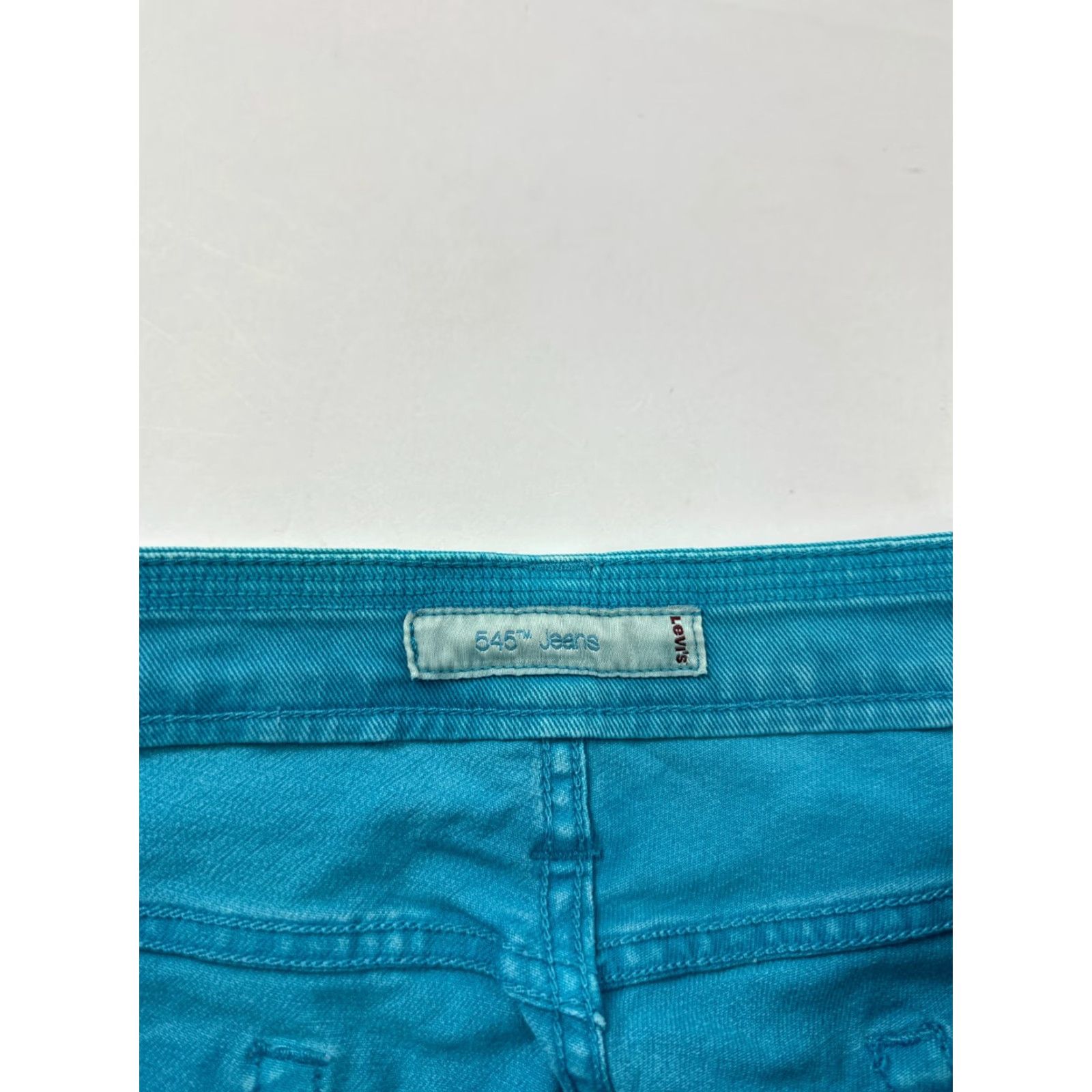 Levi's Levi’s 545 Jeans Womens 12 Blue Denim Cropped Low Rise Straight Leg Red Tab Shirt? Size 34" / US 12 / IT 48 - 3 Thumbnail