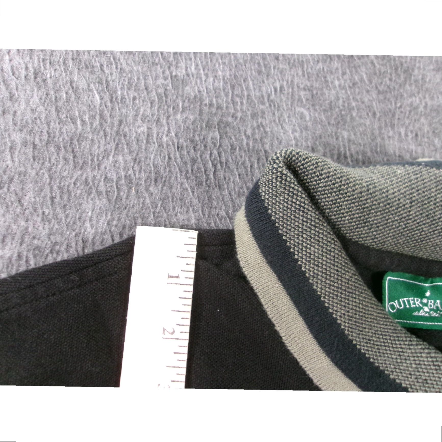 Vintage Outer Banks Polo Shirt Mens Large Black Ringer Collar Casual Classic Preppy Golf Size US L / EU 52-54 / 3 - 4 Thumbnail