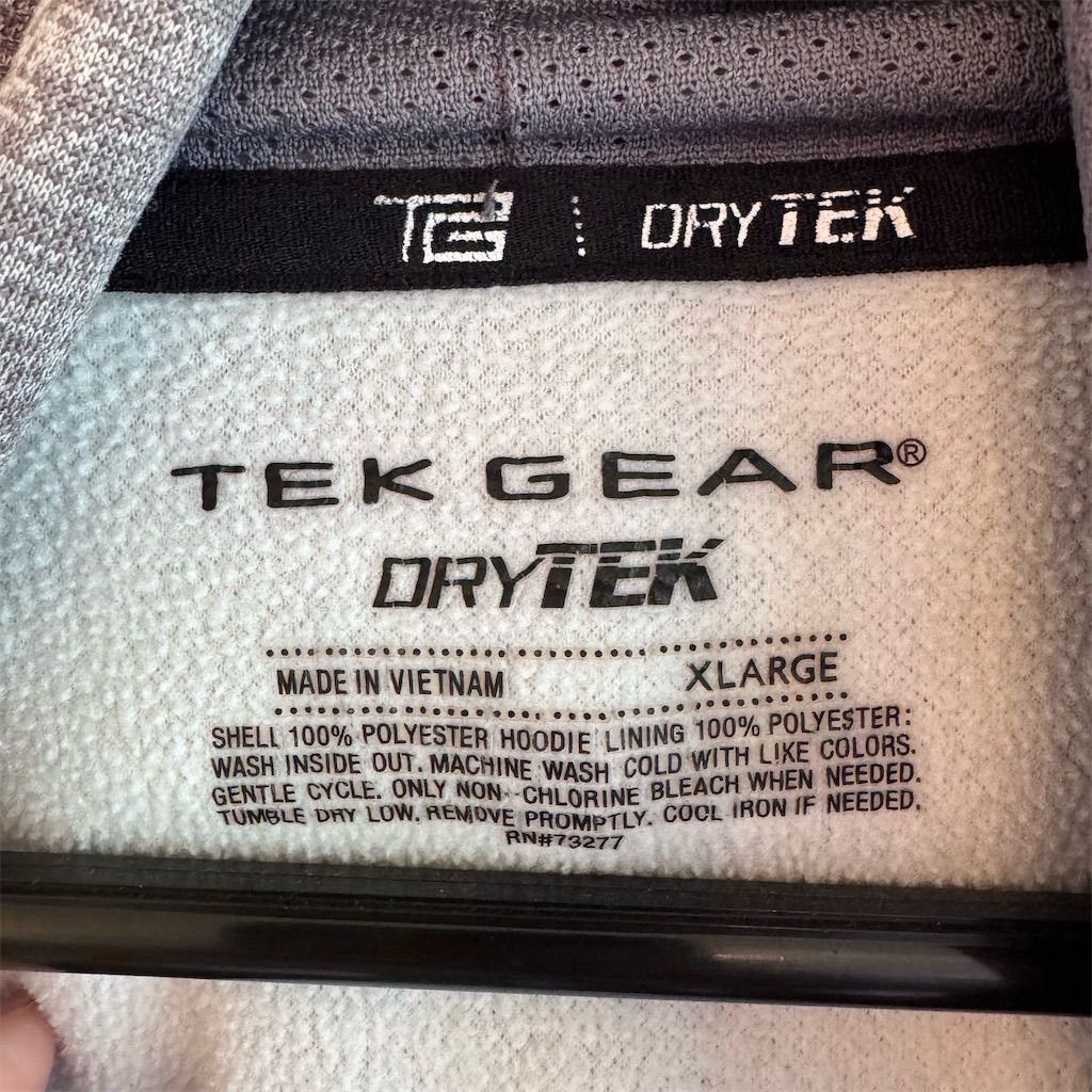 Tek Gear Tek Gear DryTEK Men's XL Gray Pullover Hoodie with Kangaroo Size US XL / EU 56 / 4 - 4 Thumbnail
