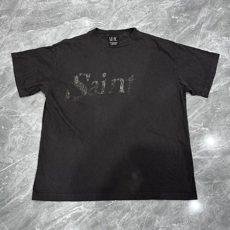 Saint Michael Saint Michael Out of print washed black God Bible short sl Size US S / EU 44-46 / 1 - 2 Thumbnail