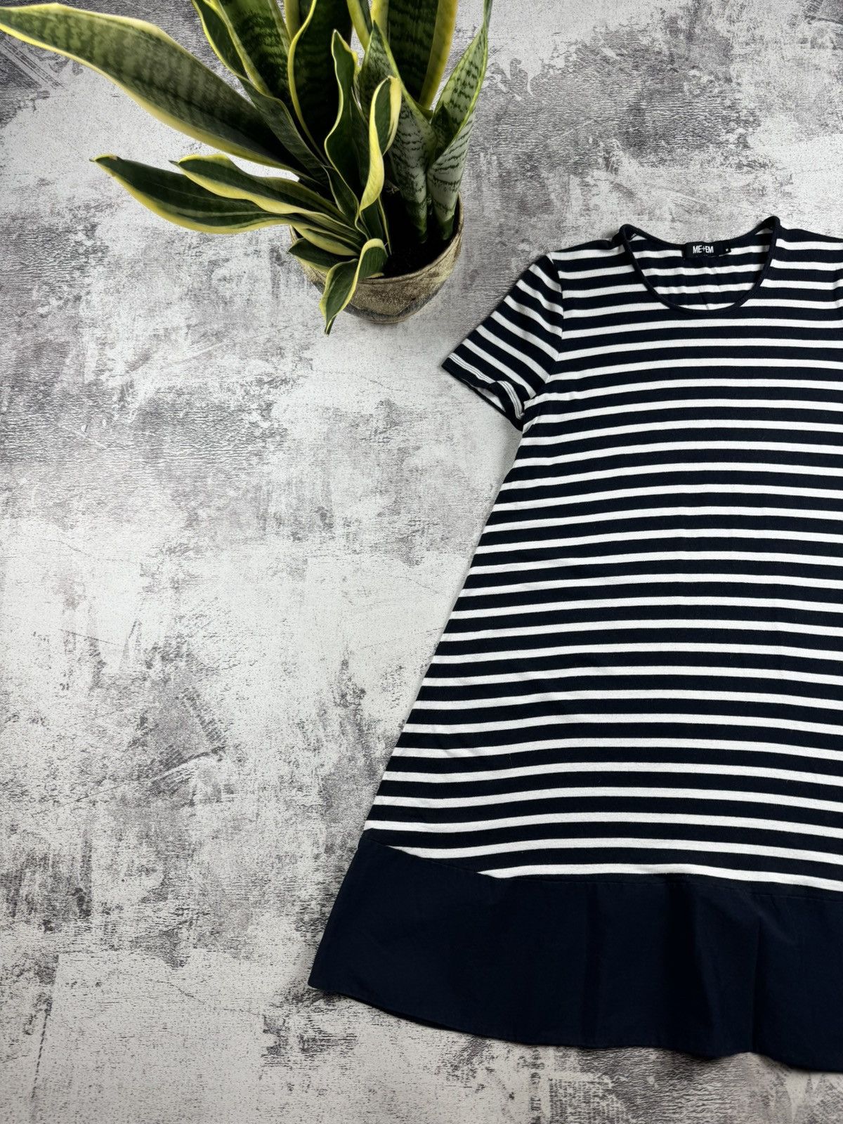 ME+EM ME+EM Stretch Dress Cotton Medium Size Women’s Striped Summer Design Tunic Shirt Size M / US 6-8 / IT 42-44 - 2 Thumbnail