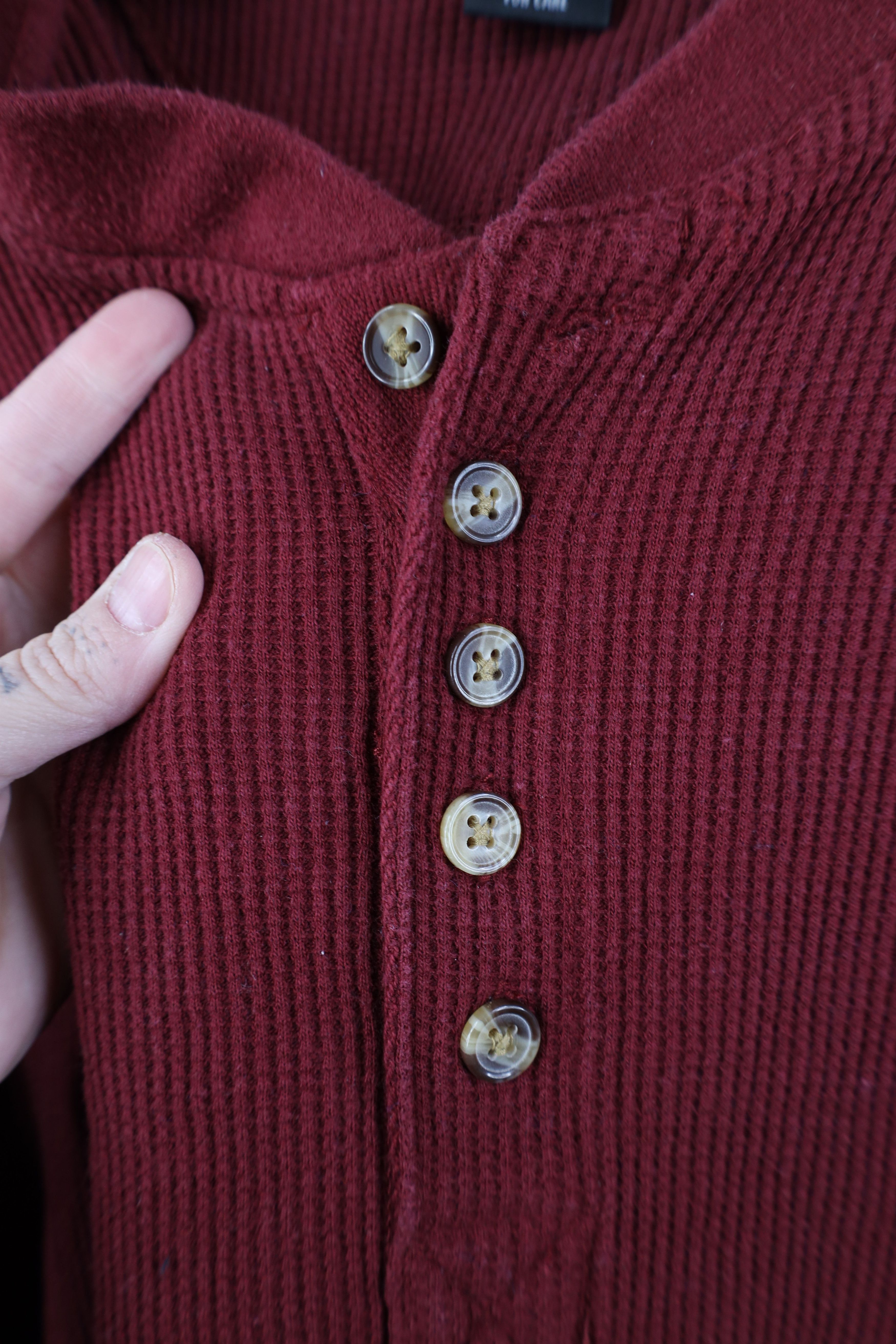 Vintage Vintage 90s Streetwear Knit Long Sleeve Henley T-Shirt Size US XXL / EU 58 / 5 - 4 Thumbnail