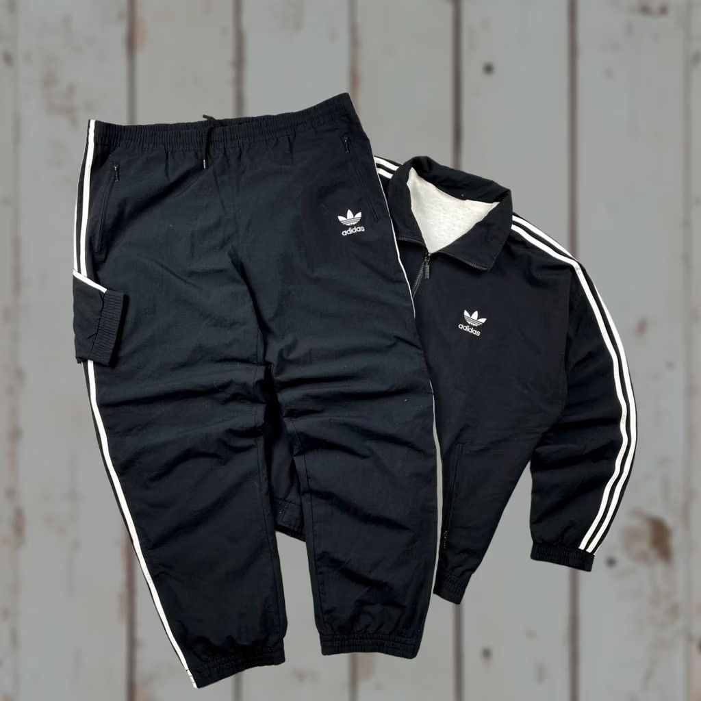 Adidas VINTAGE adidas Nylon Tracksuit Firebird Men Size 2XL Black Size US 39 - 1 Thumbnail