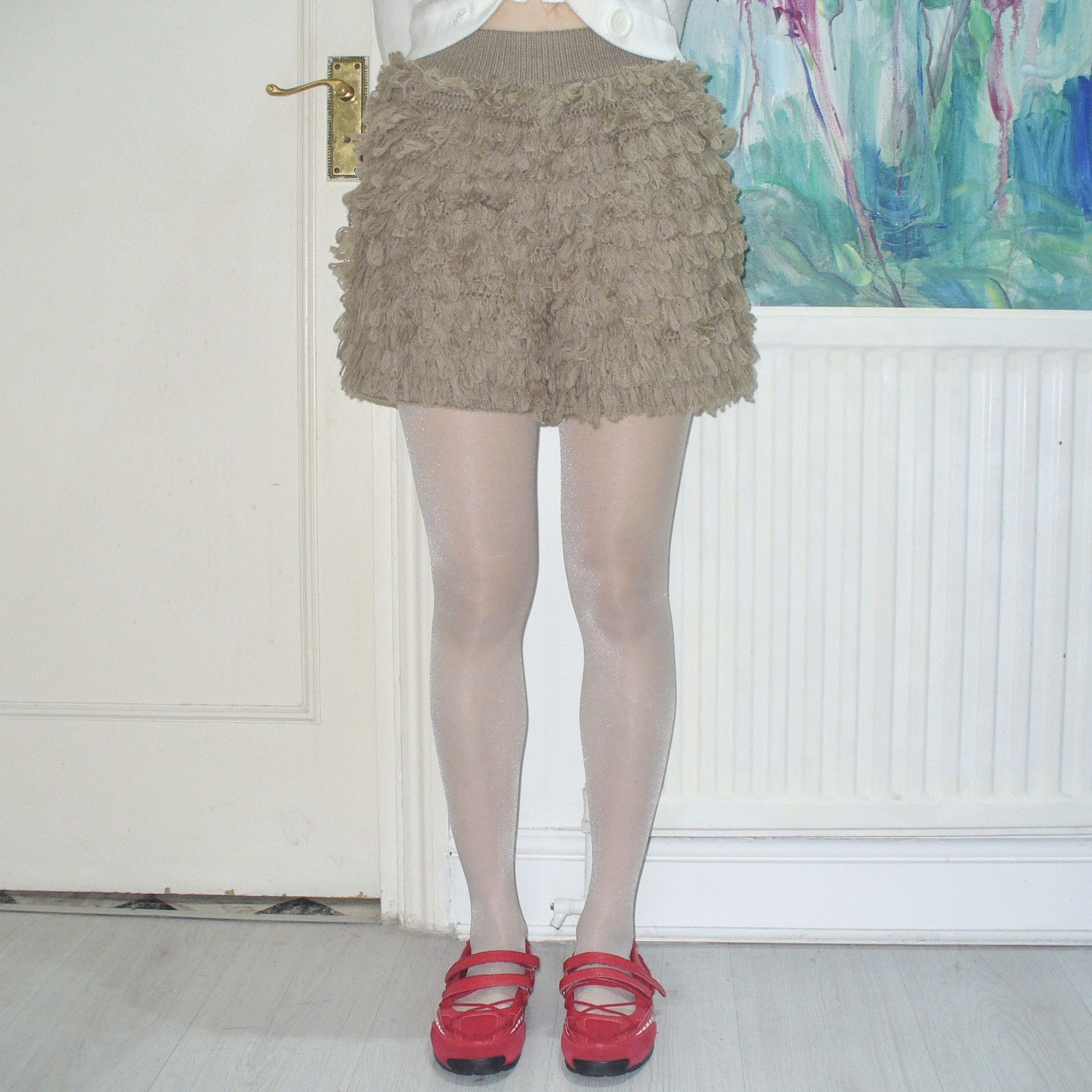 Other Japanese khaki fluffy shorts with 2 pockets Size 26" / US 2 / IT 38 - 1 Thumbnail