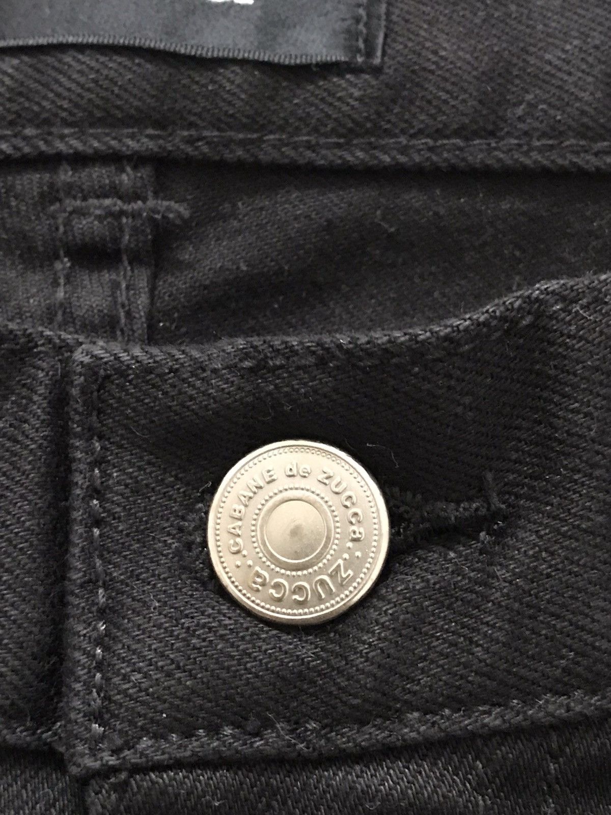 Zucca Zucca Dropped Crotch Black Denim Shorts Size US 30 / EU 46 - 13 Thumbnail